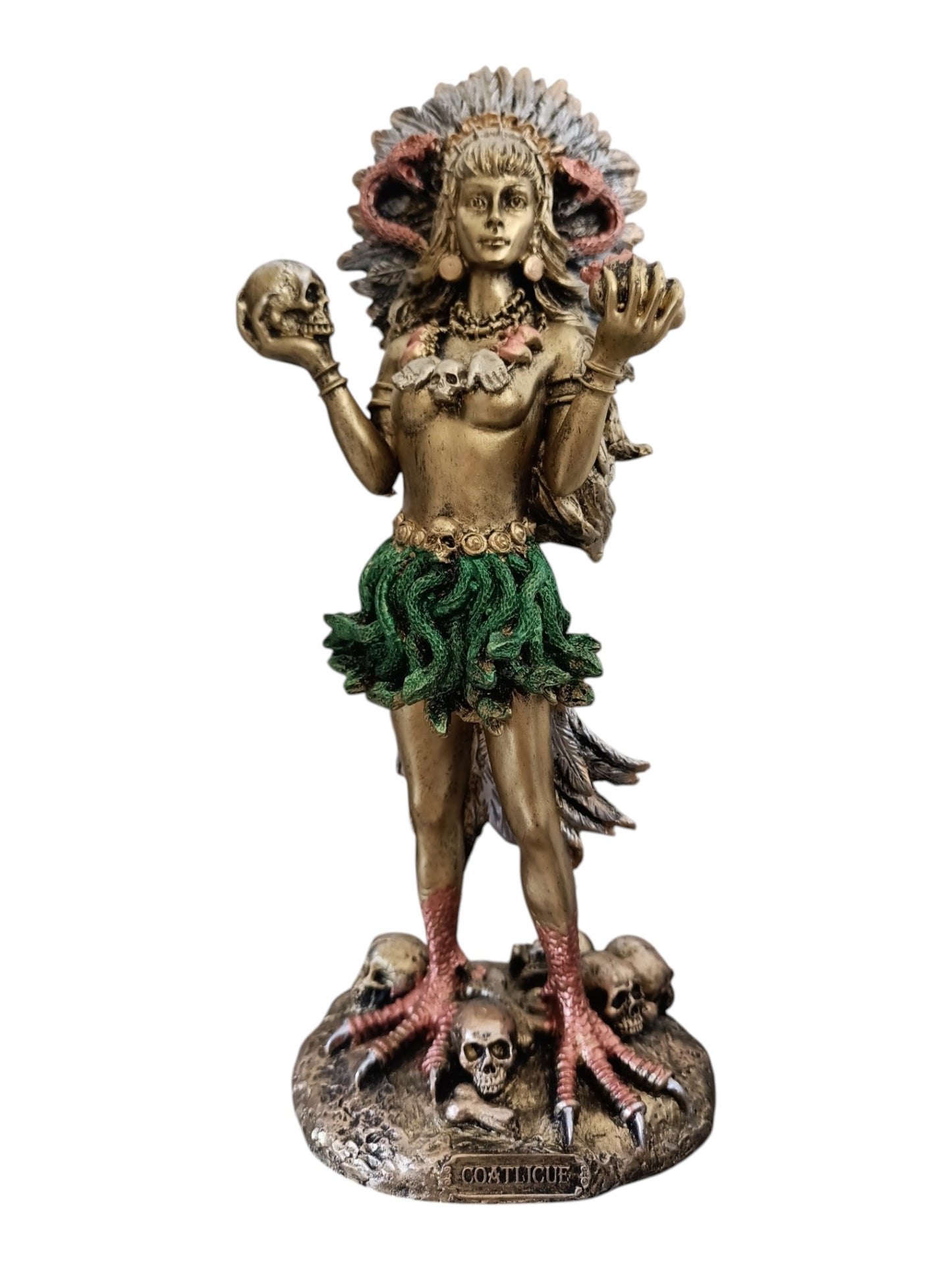 Coatlicue – Diosa Azteca de la Vida y la Muerte | Figura Decorativa en Resina 24 cm