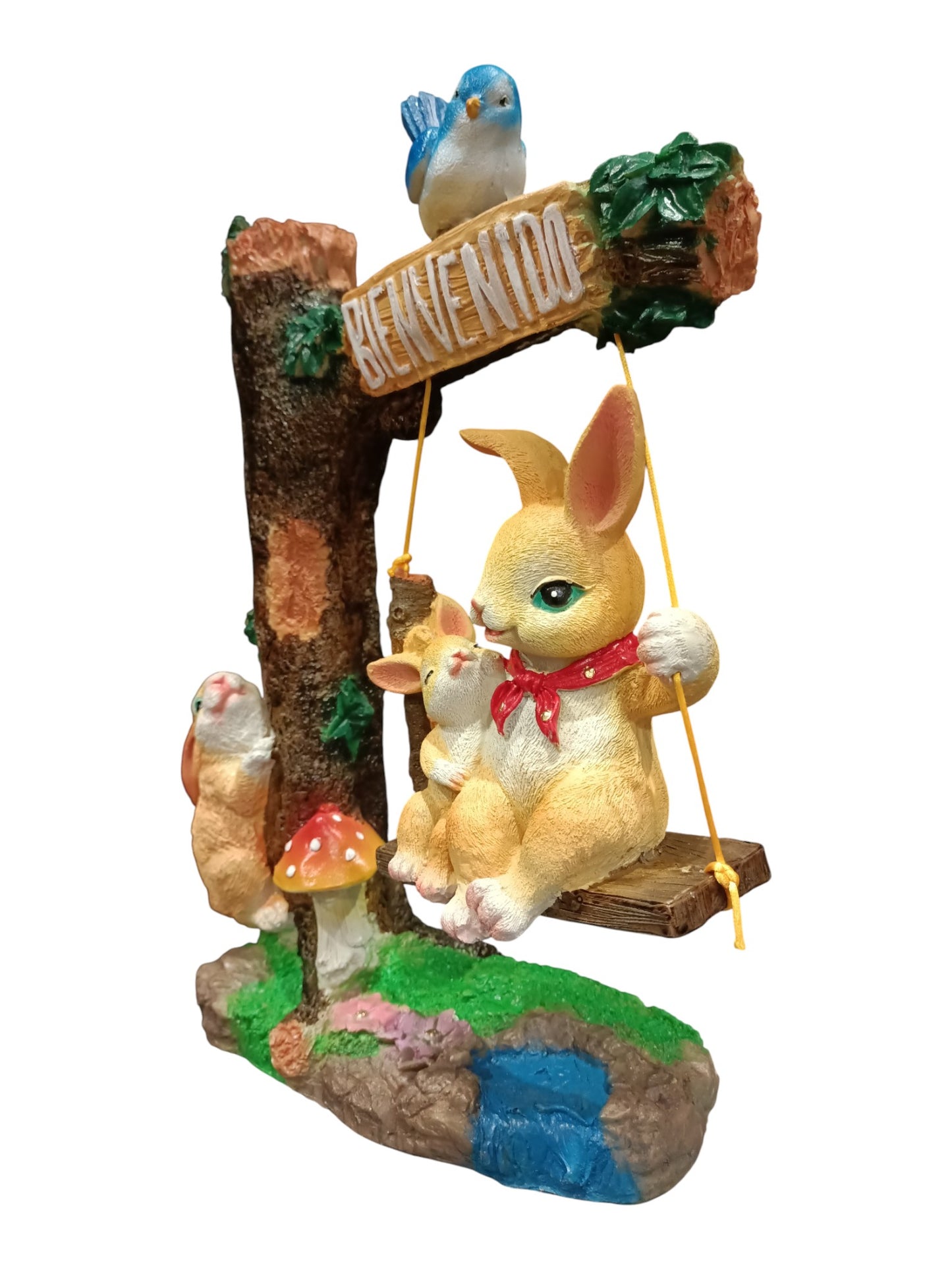 Figura Decorativa Conejitos Conejos – Adorno Artesanal para Hogar y Jardín