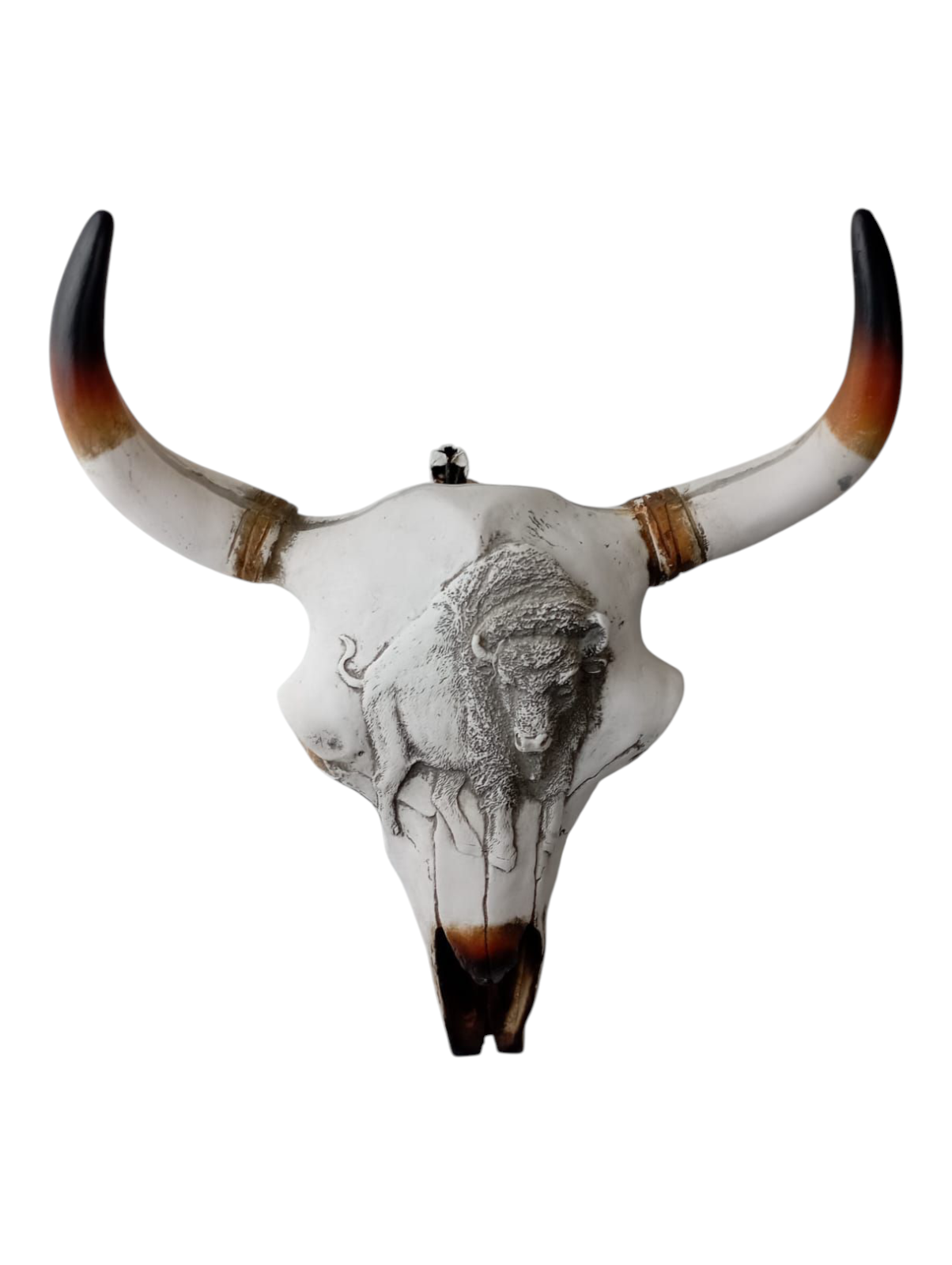 Cráneo Mini de Búfalo Decorativo – Amuleto de Protección, Protección Energética