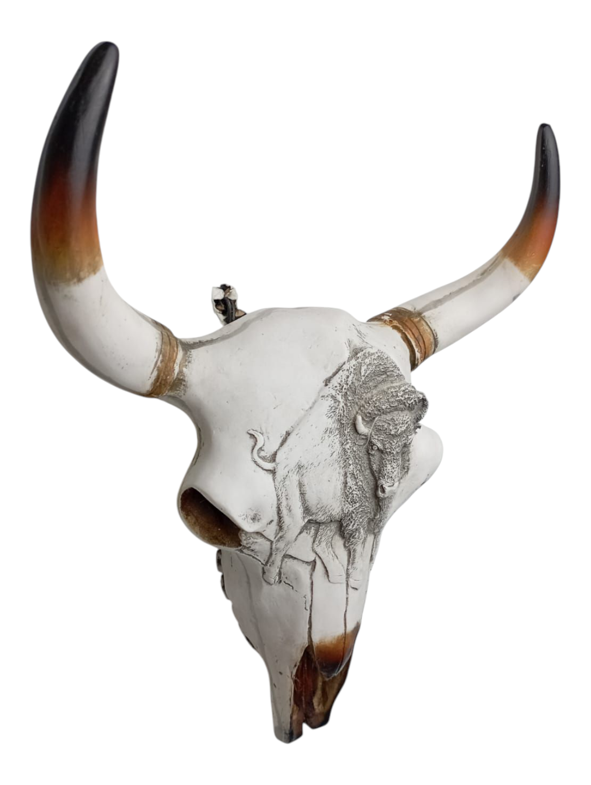 Cráneo Mini de Búfalo Decorativo – Amuleto de Protección, Protección Energética