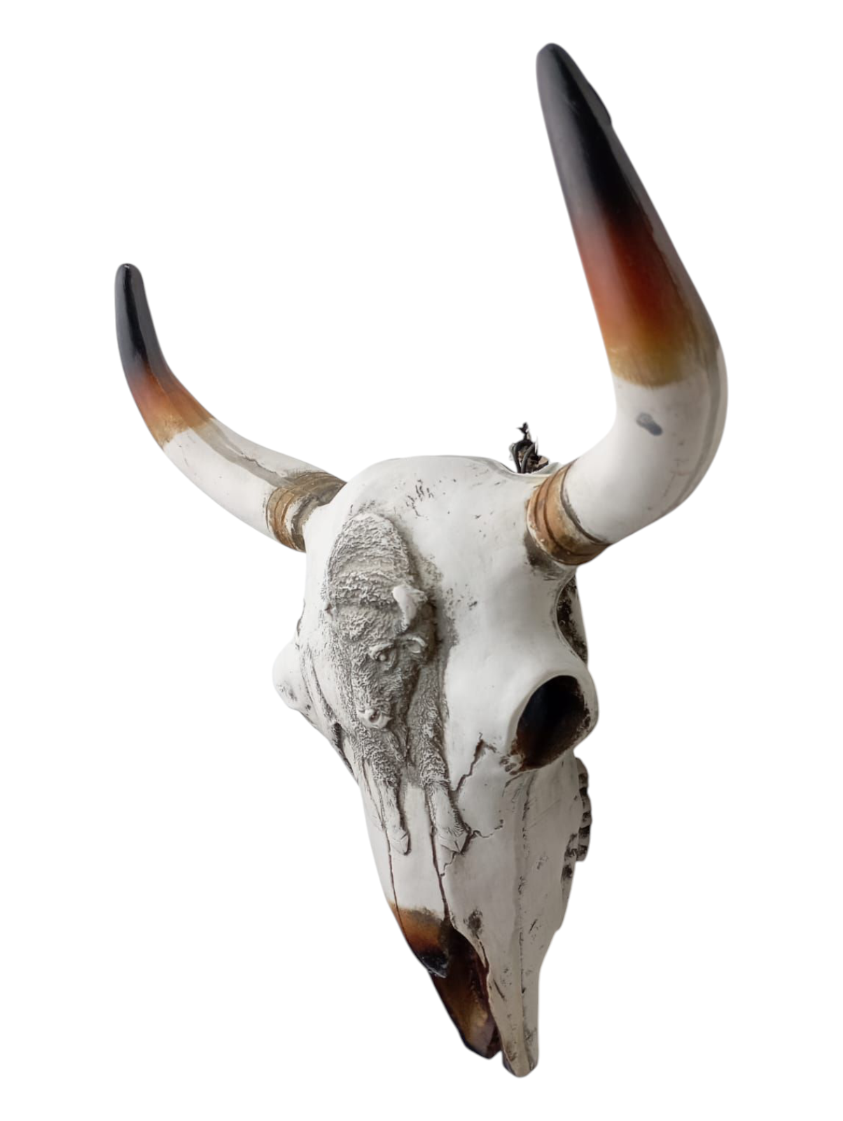 Cráneo Mini de Búfalo Decorativo – Amuleto de Protección, Protección Energética