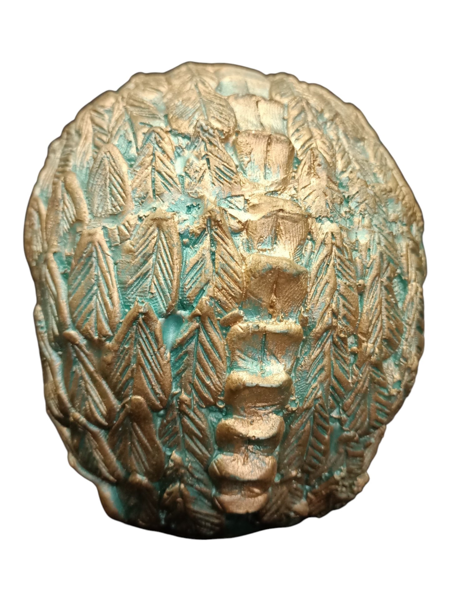 Cráneo Decorativo Jaguar Mini – Escultura Artesanal Estilo Prehispánico