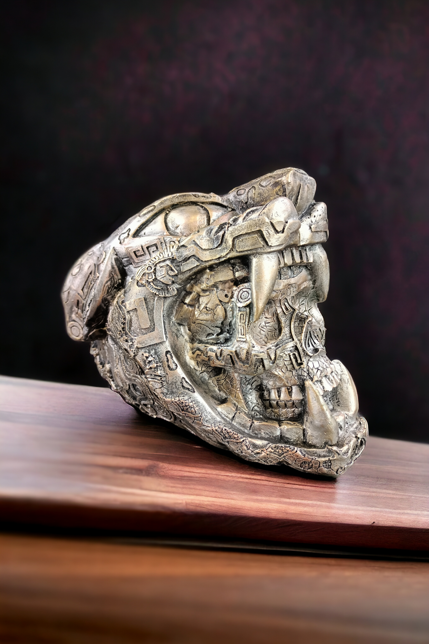 Cráneo Jaguar Ancestral – Poder, Misticismo y Presencia Imponente