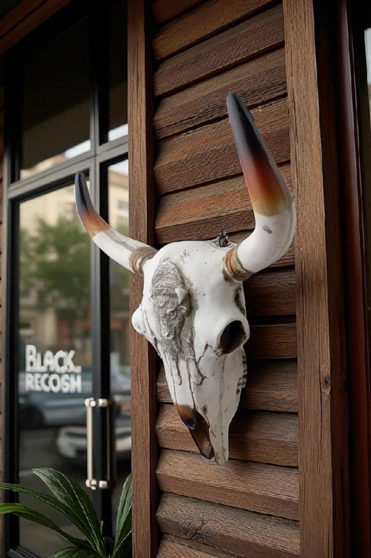 Cráneo Mini de Búfalo Decorativo – Amuleto de Protección, Protección Energética