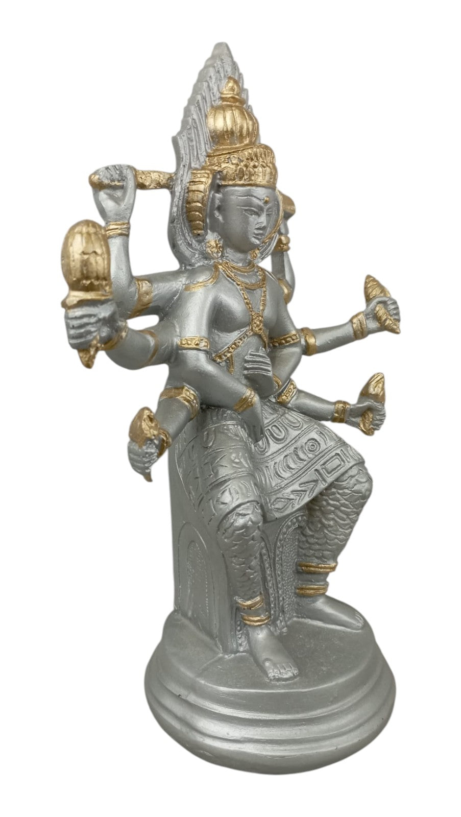 Escultura de la Diosa Kali Multibrazos – Estatua Espiritual en Resina 30 cm