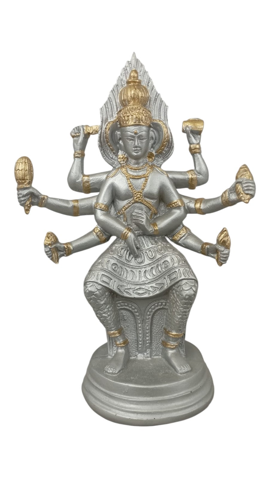 Escultura de la Diosa Kali Multibrazos – Estatua Espiritual en Resina 30 cm