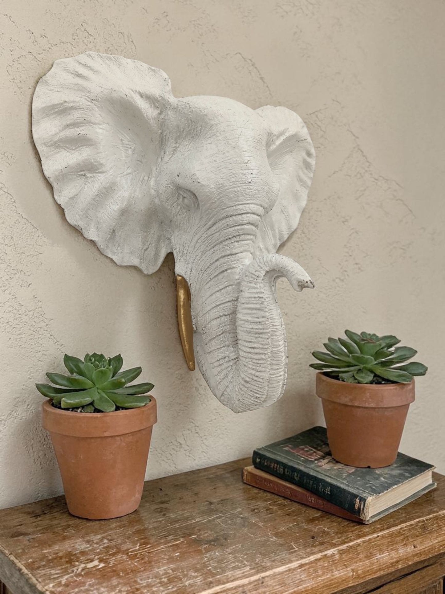 Elephant animal head trophies for wall decorations 