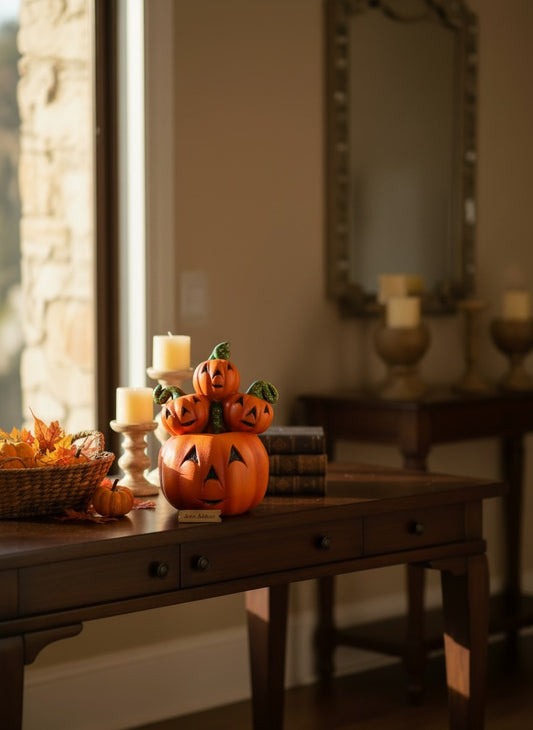 Calabaza Decorativa de Halloween – 20 cm | Adorno Temático para tu Hogar