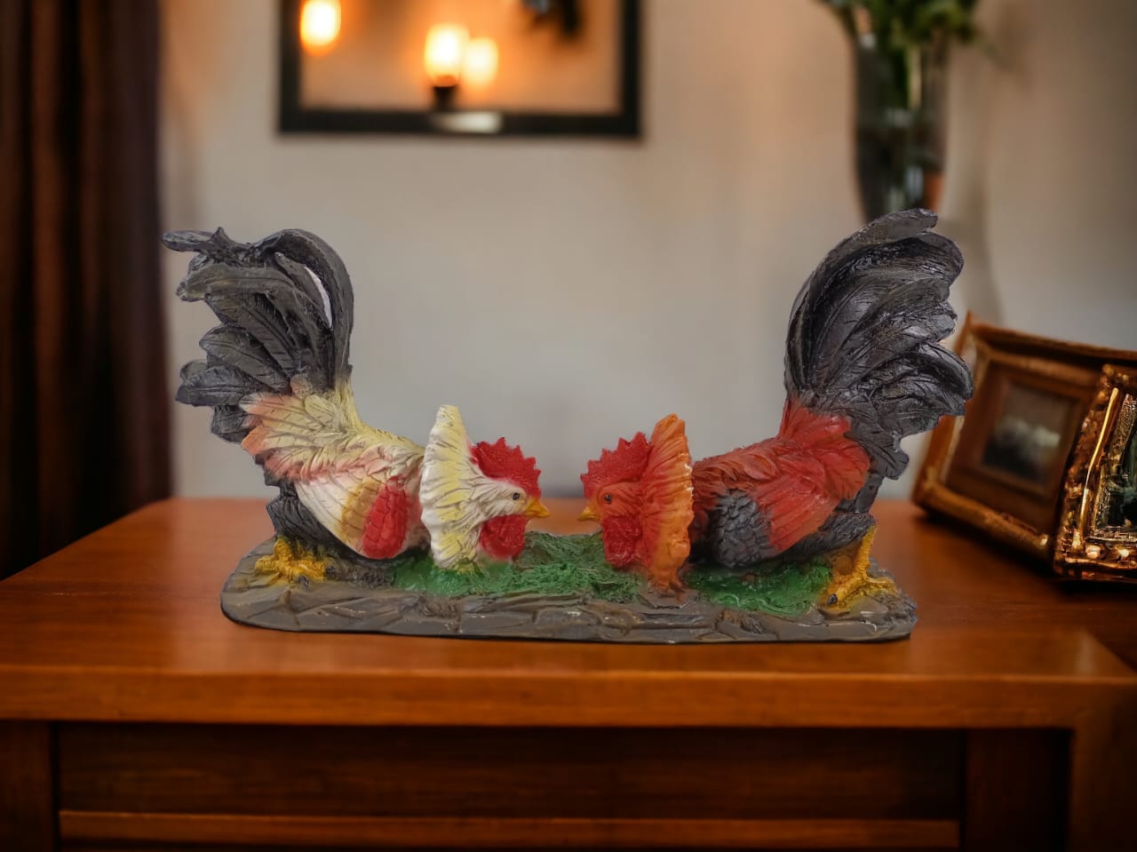 Pareja de Gallos Decorativos – Fuerza, Carácter y Espíritu de Victoria
