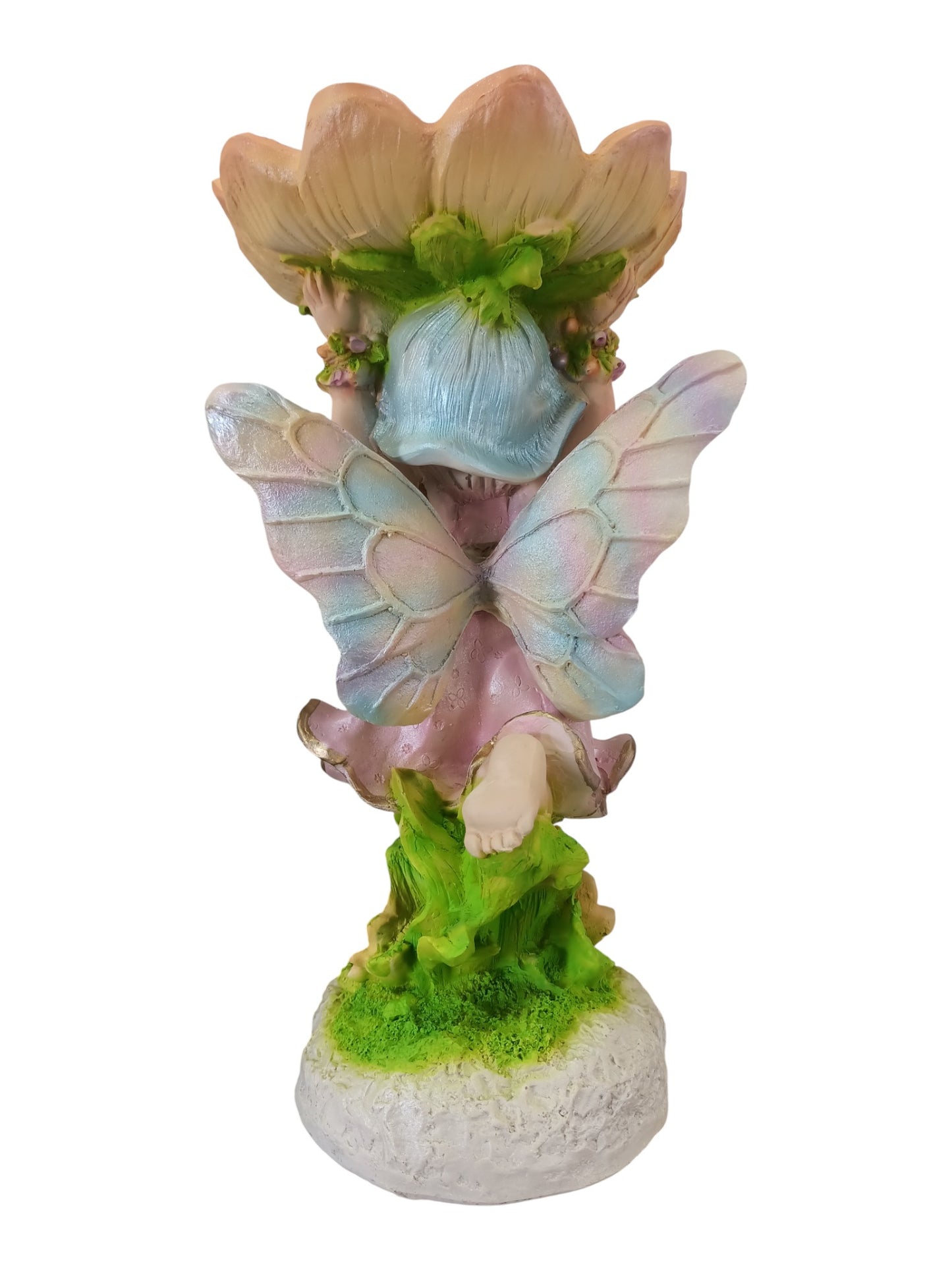 Hada Frutero Florero Decorativa de Resina – Figura Fantasía Floral para Hogar y Jardín 35 cm
