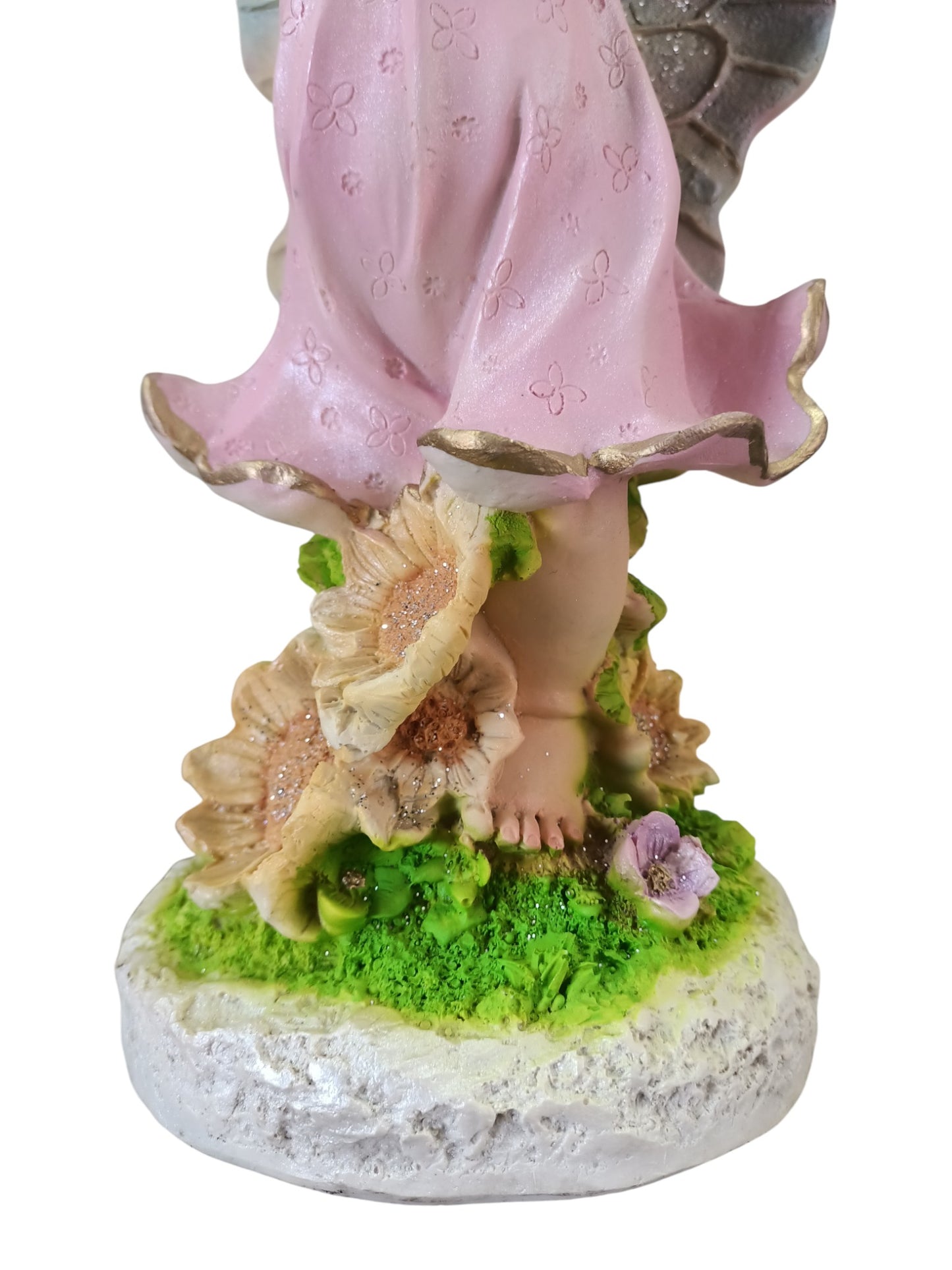 Hada Frutero Florero Decorativa de Resina – Figura Fantasía Floral para Hogar y Jardín 35 cm