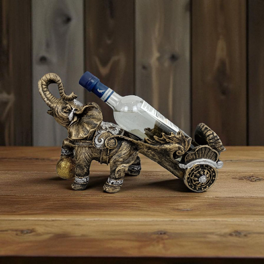 Elefante Porta Botella de Resina | Decoración Funcional para Vino o Licor