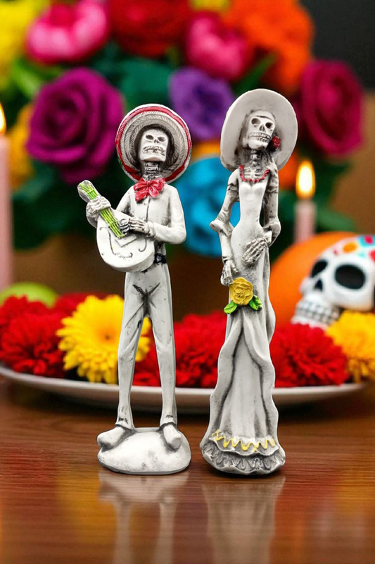Pareja de Catrines Decorativos – Día de Muertos