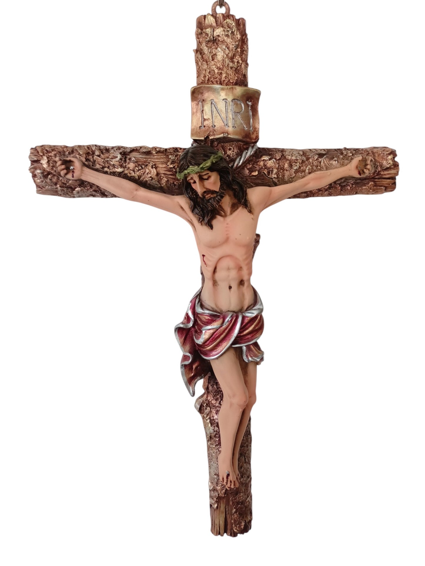 Cristo de la Agonía 37 cm – Fe, Sacrificio y Redención en Acabado Metálico