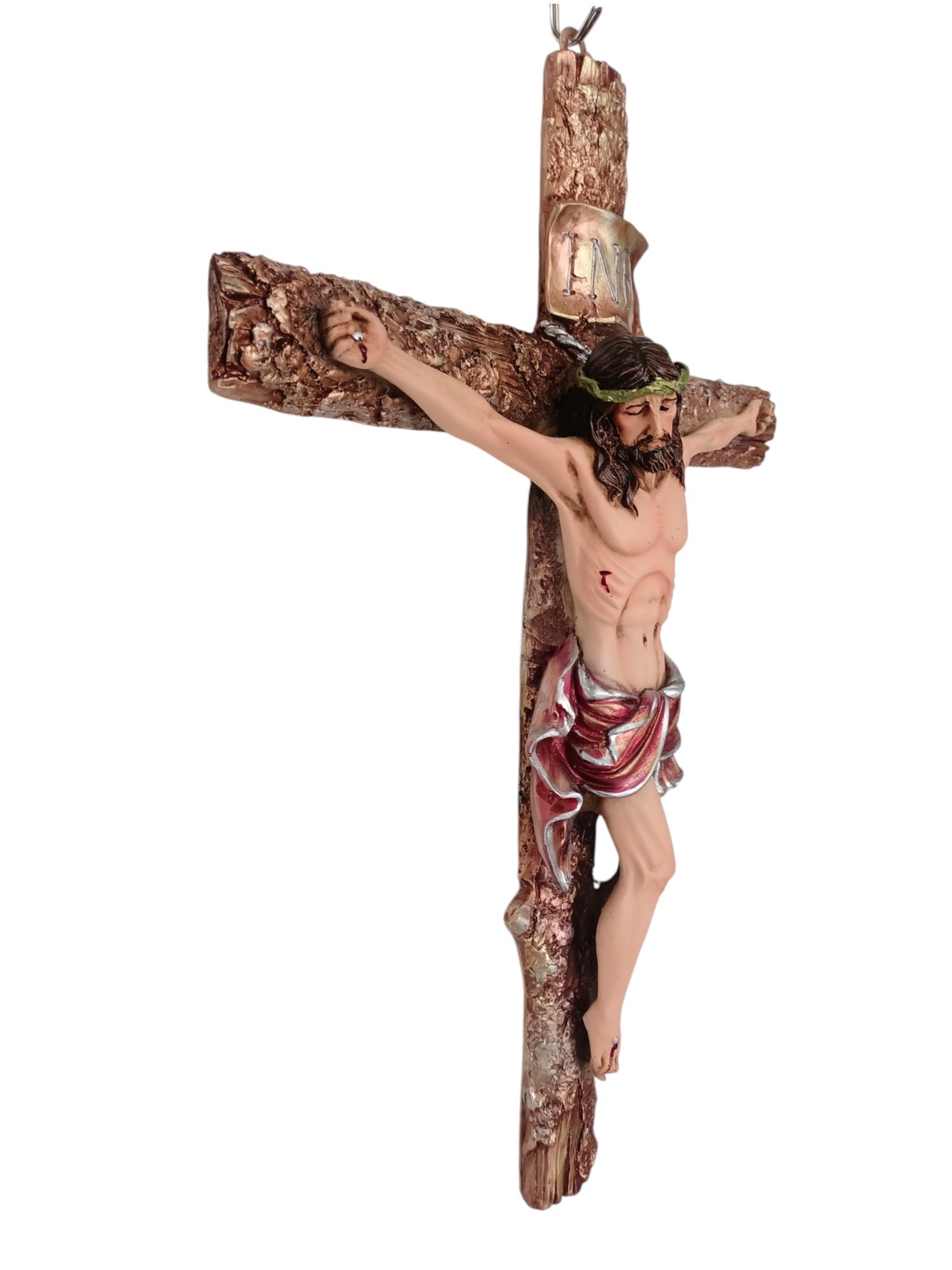 Cristo de la Agonía 37 cm – Fe, Sacrificio y Redención en Acabado Metálico