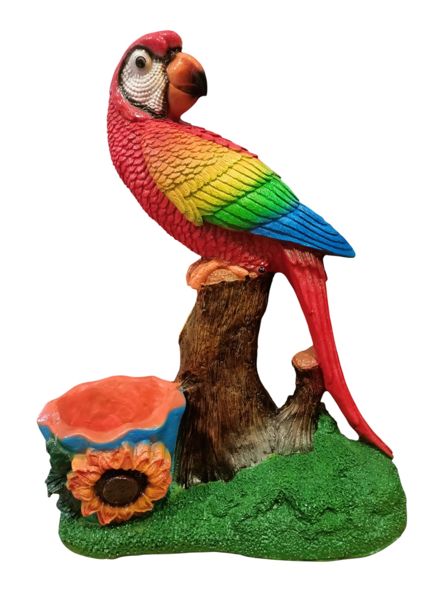 Figura escultura decorativa para jardín - Maceta guacamaya decoracion de anterior - Maceta para suculentas