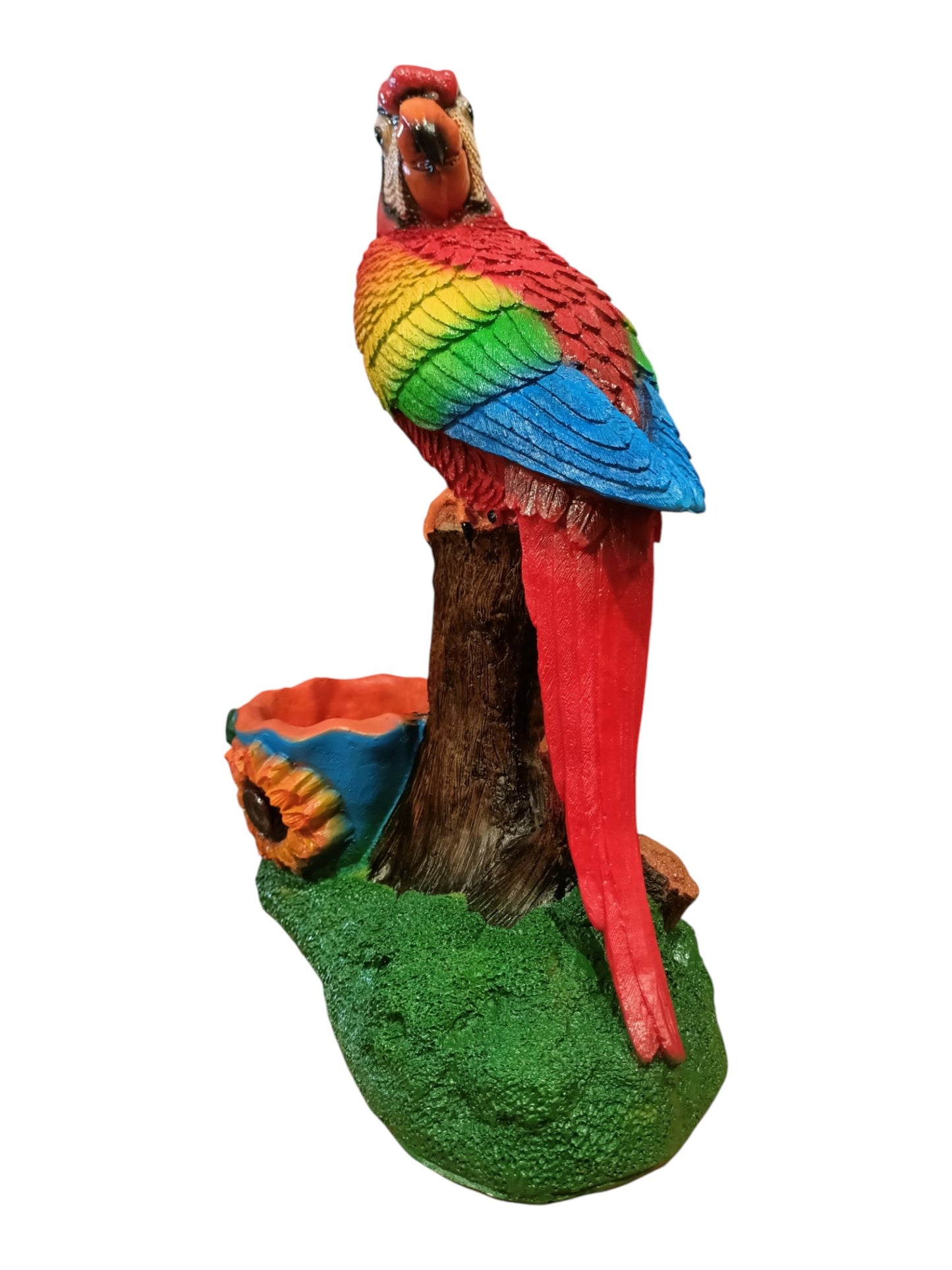 Figura escultura decorativa para jardín - Maceta guacamaya decoracion de anterior - Maceta para suculentas
