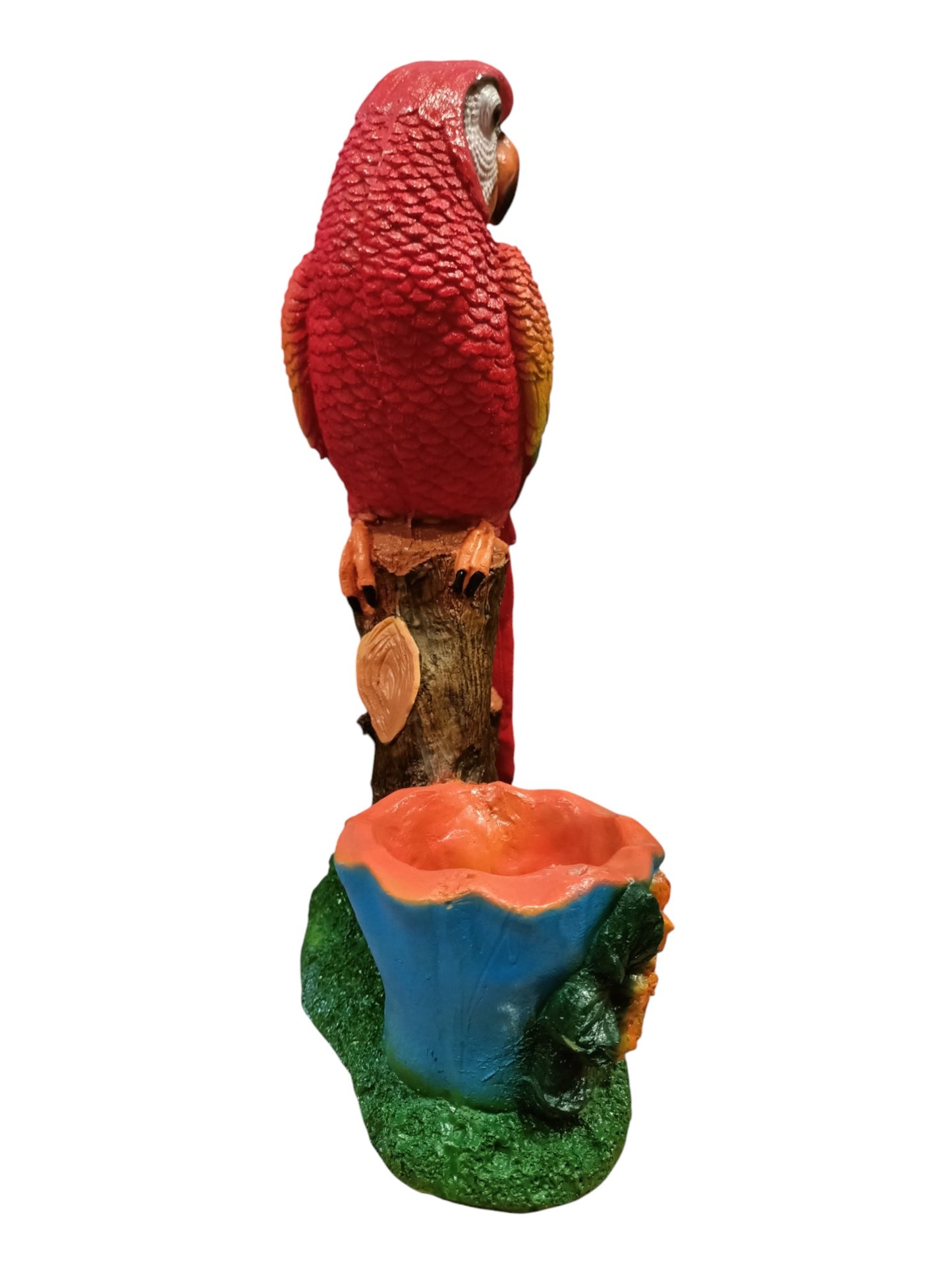 Figura escultura decorativa para jardín - Maceta guacamaya decoracion de anterior - Maceta para suculentas