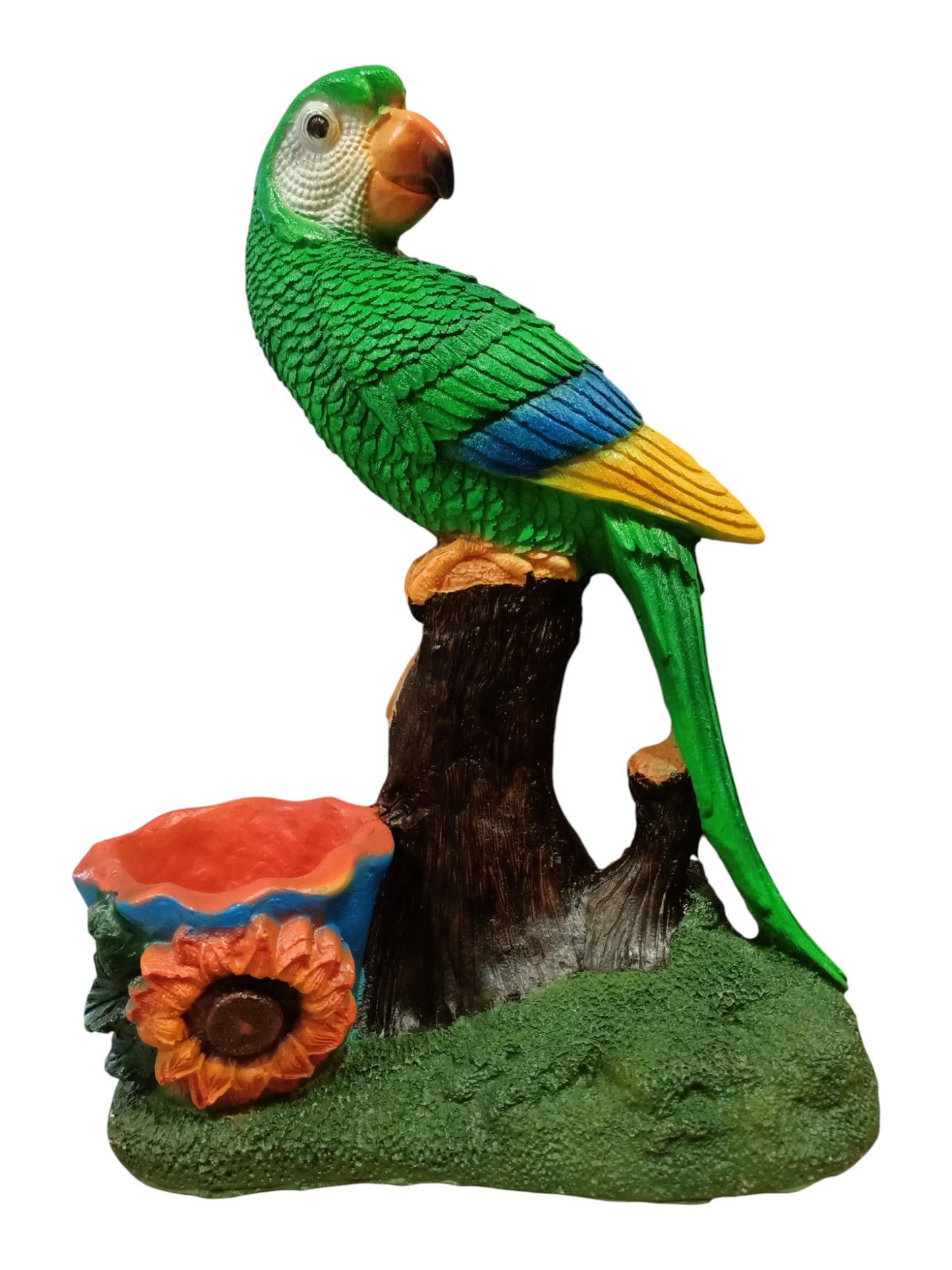 Figura escultura decorativa para jardín - Maceta guacamaya decoracion de anterior - Maceta para suculentas