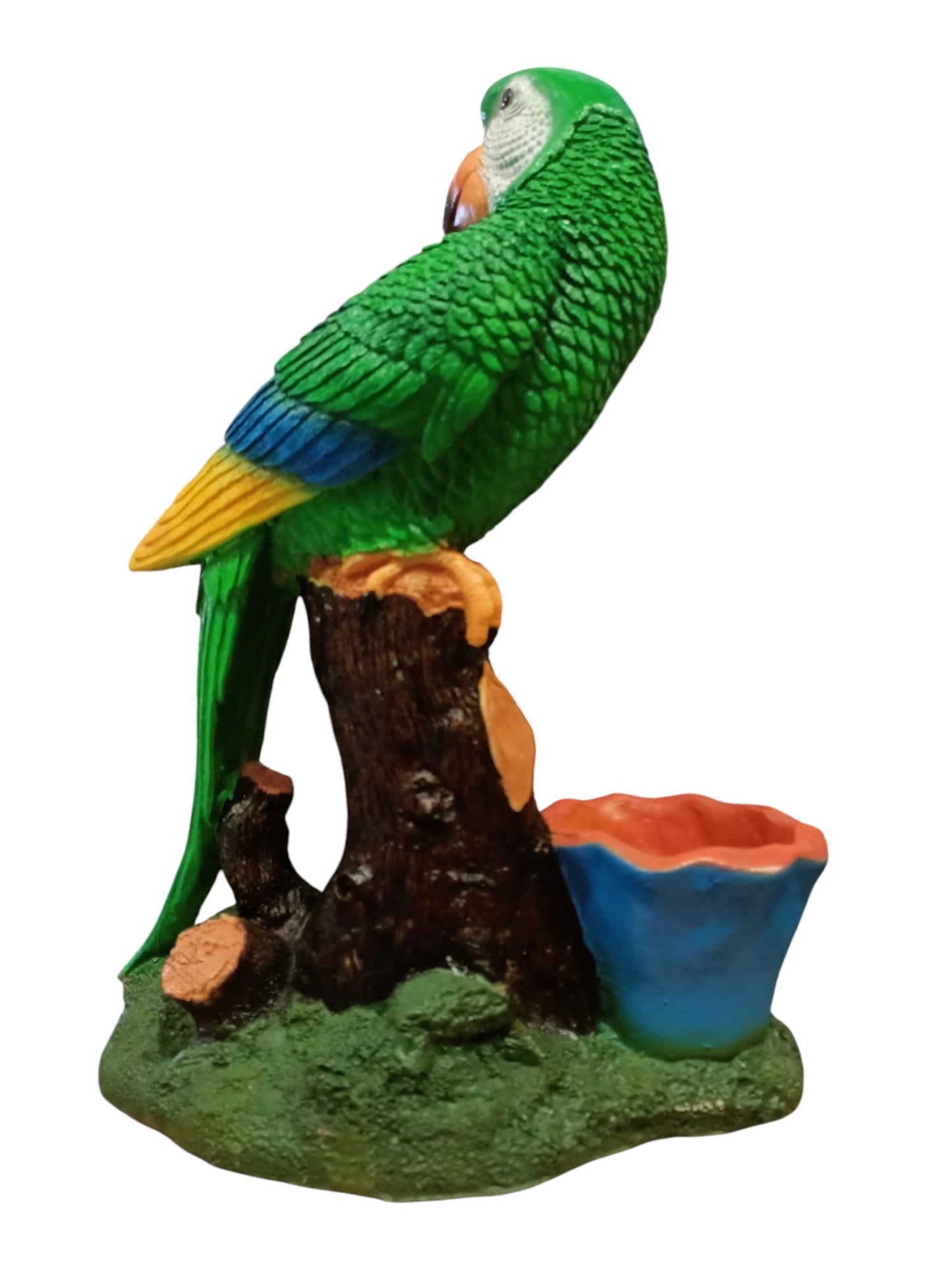 Figura escultura decorativa para jardín - Maceta guacamaya decoracion de anterior - Maceta para suculentas