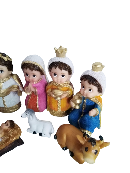 Nacimiento Navideño Pequeño Completo Infantil Petit Resina