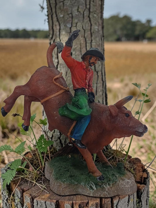 Jinete Toro Cowboy – Espíritu Libre del Oeste en Movimiento