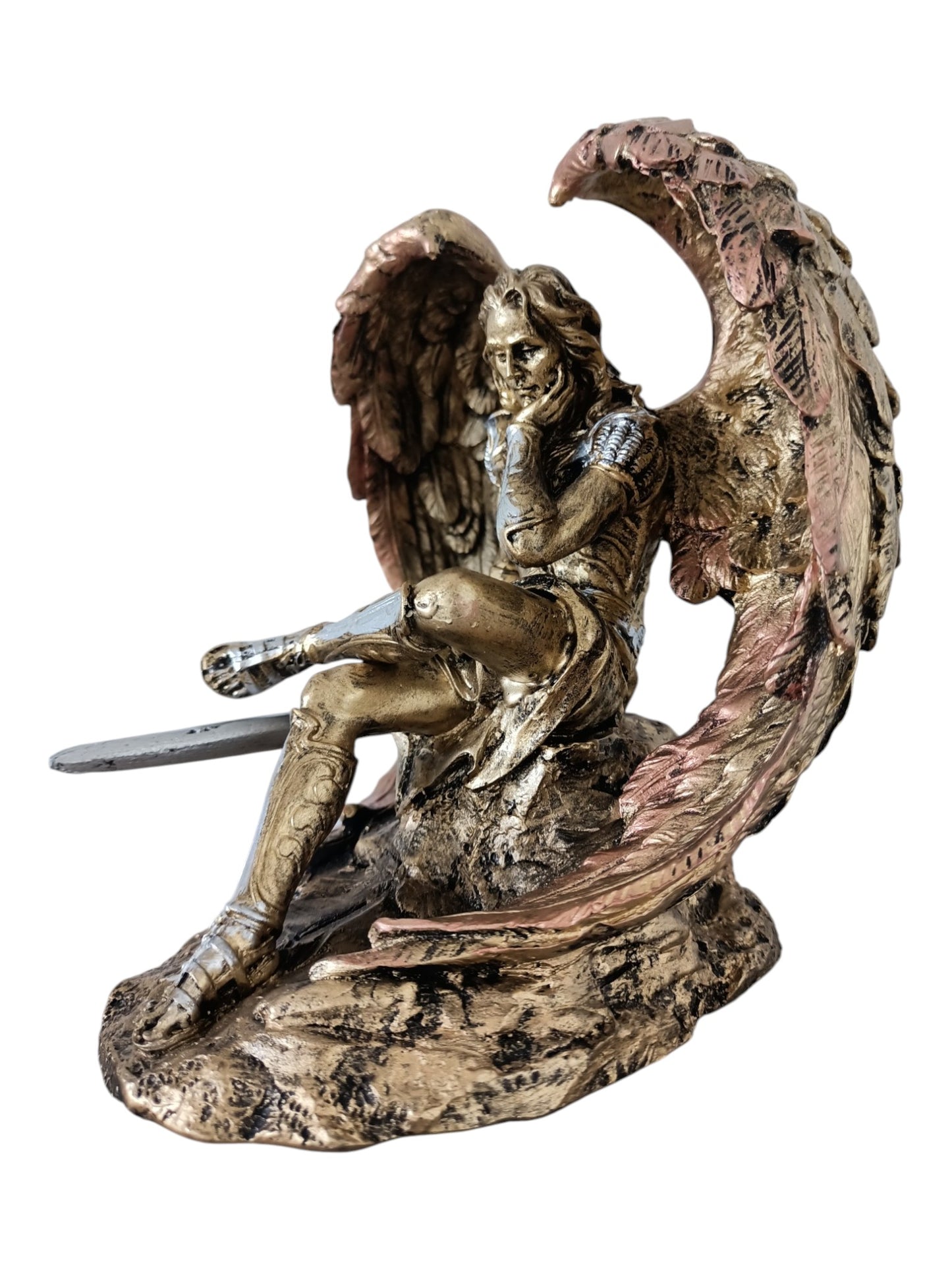 Figura Decorativa de Lucifer Ángel Caído – Elegancia Oscura en Resina