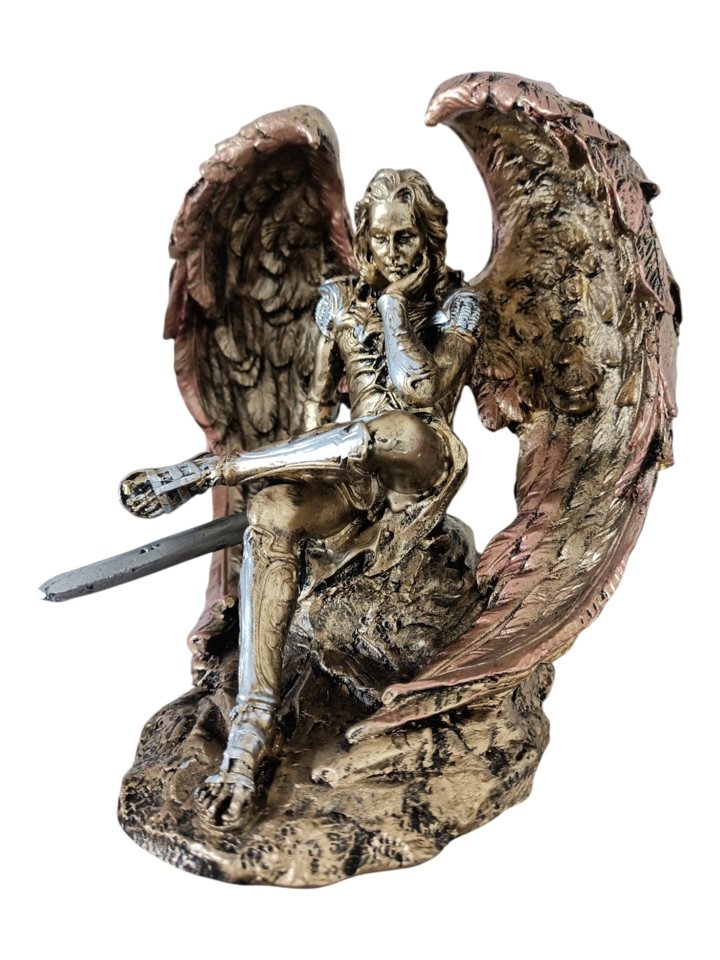 Figura Decorativa de Lucifer Ángel Caído – Elegancia Oscura en Resina
