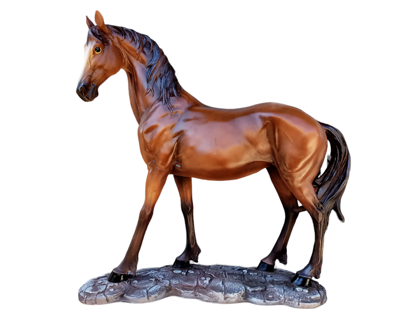 Escultura De Caballo De Pie Figura De Resina De 48cm yegua