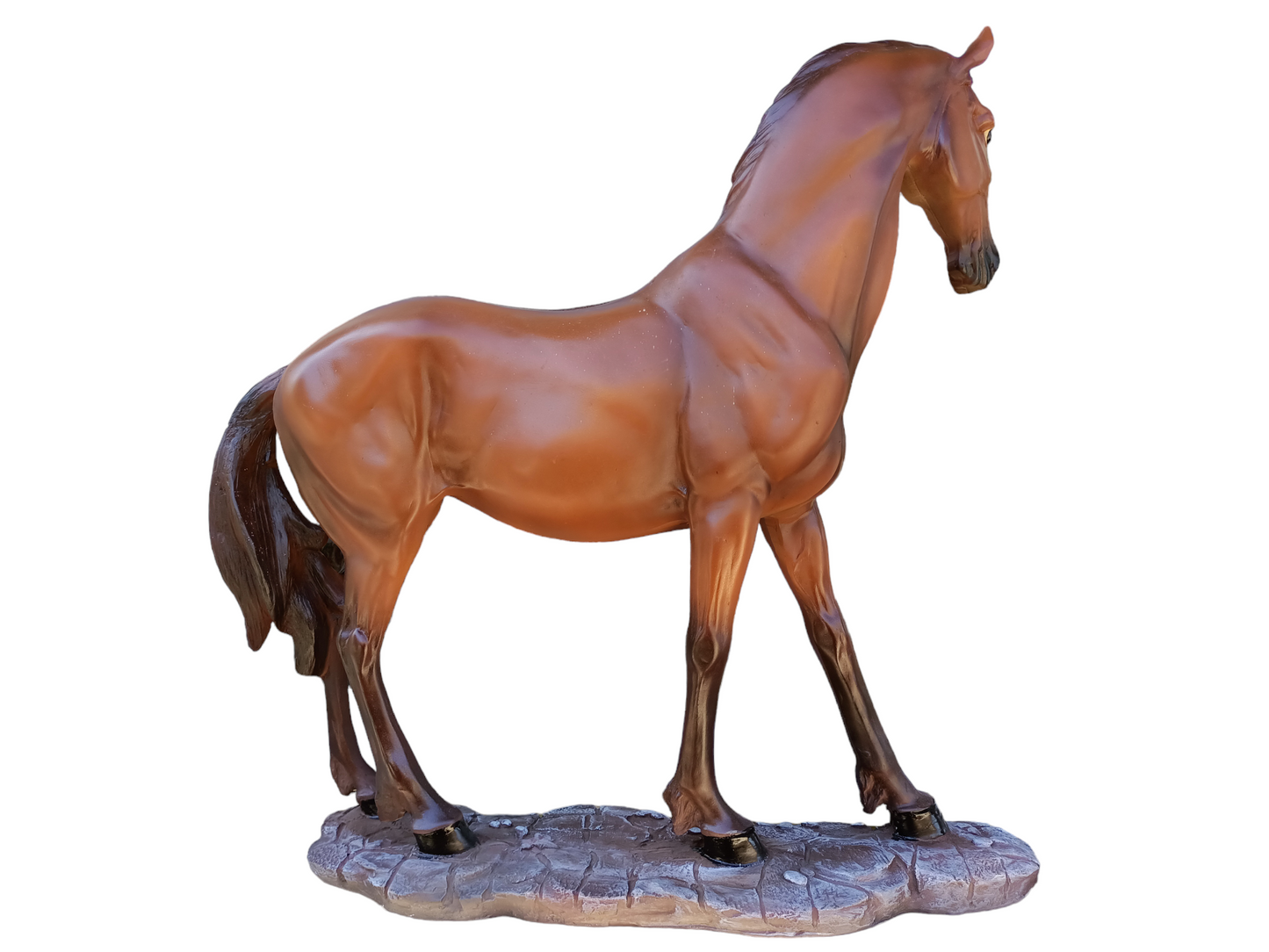 Escultura De Caballo De Pie Figura De Resina De 48cm yegua