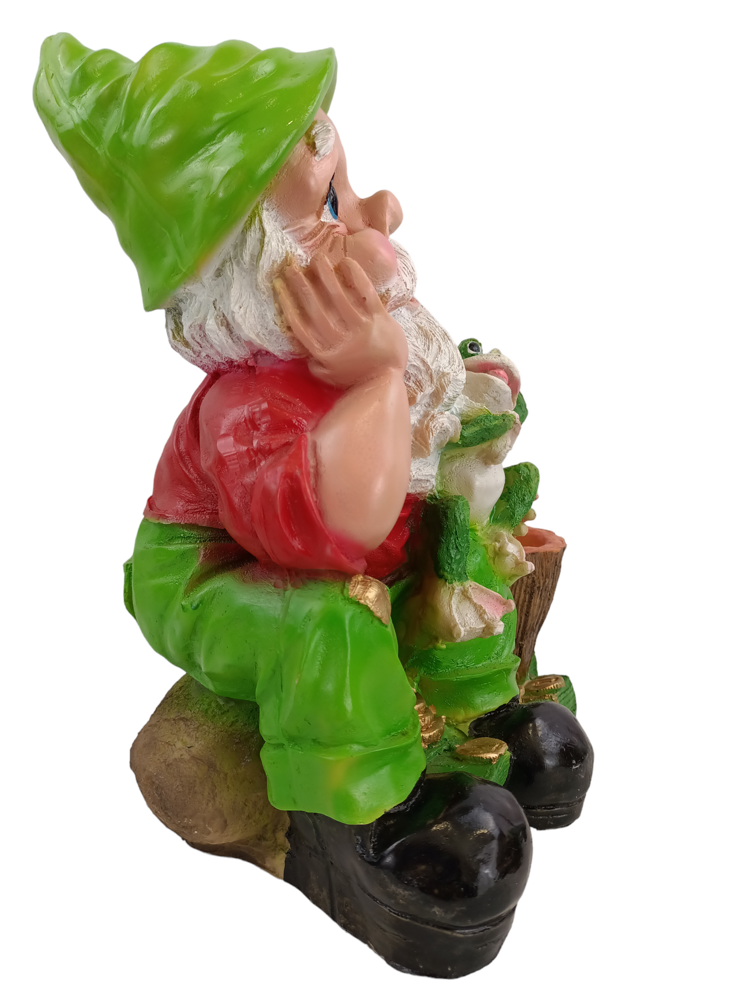 Duende de la Fortuna con Rana – Maceta Decorativa 35 cm