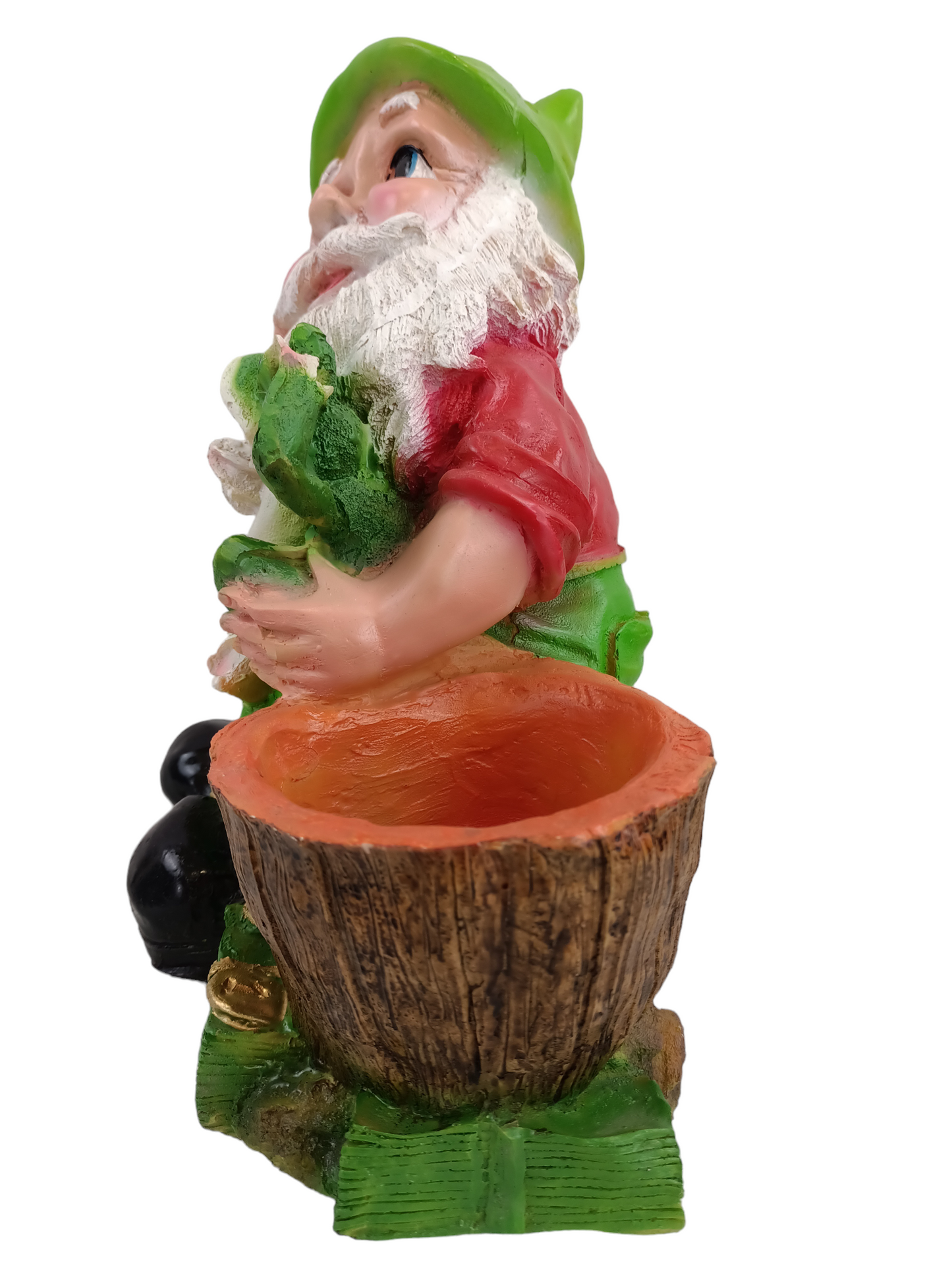 Duende de la Fortuna con Rana – Maceta Decorativa 35 cm