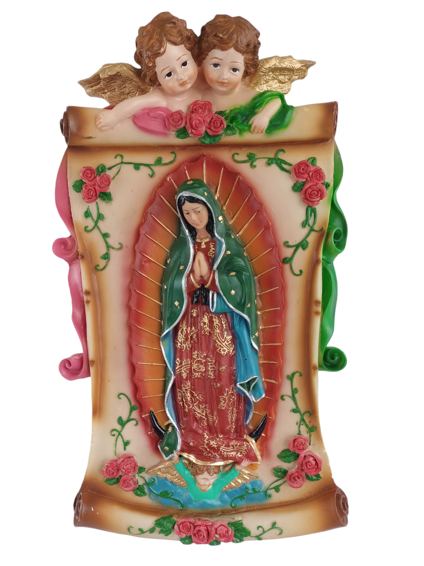 Virgen de Guadalupe Madre de Jesús, Pergamino de Resina para Colgar, 35 cm