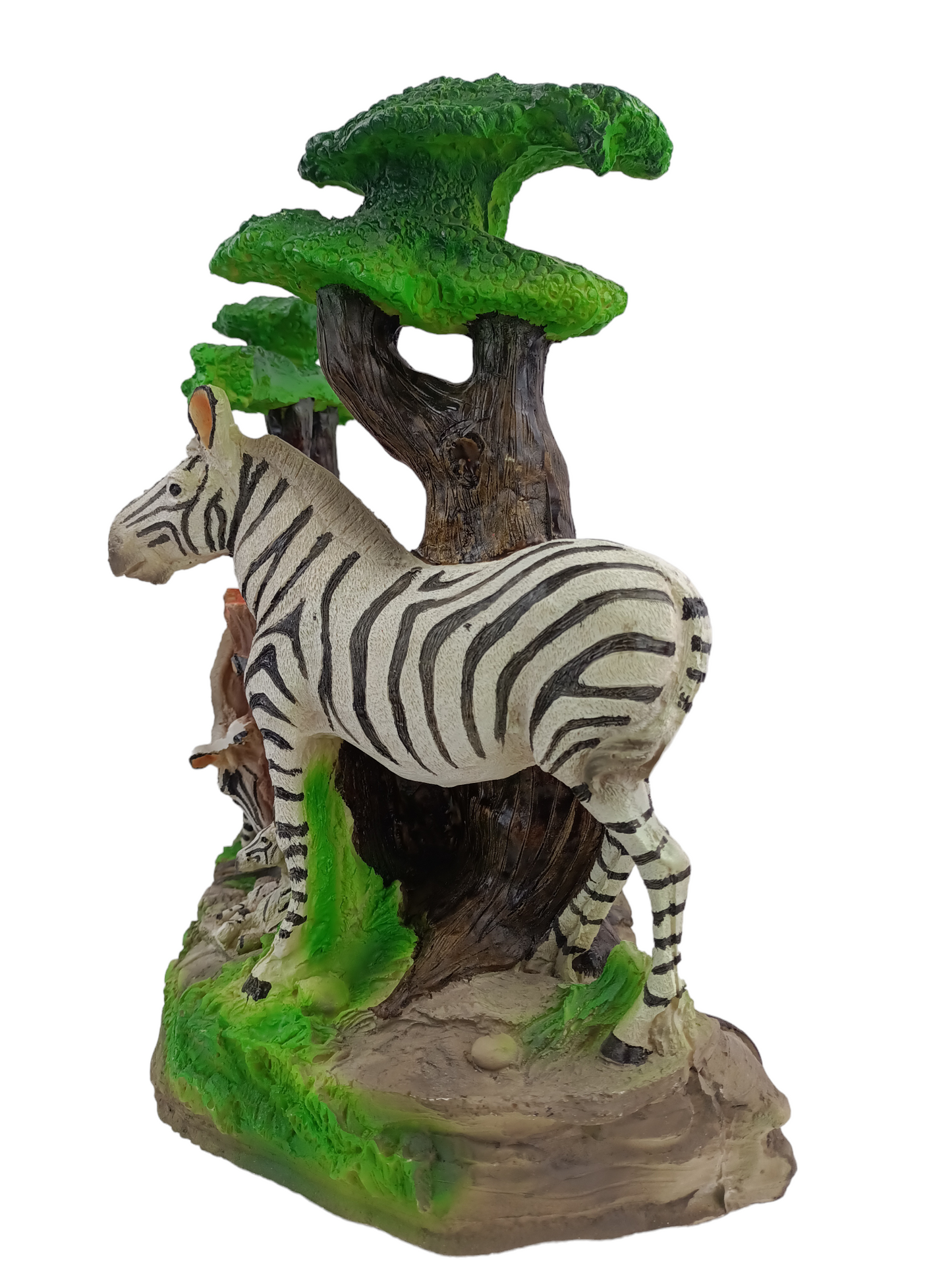 Maceta Decorativa Cebras – Escena Safari de Resina para Hogar y Jardín 34 cm