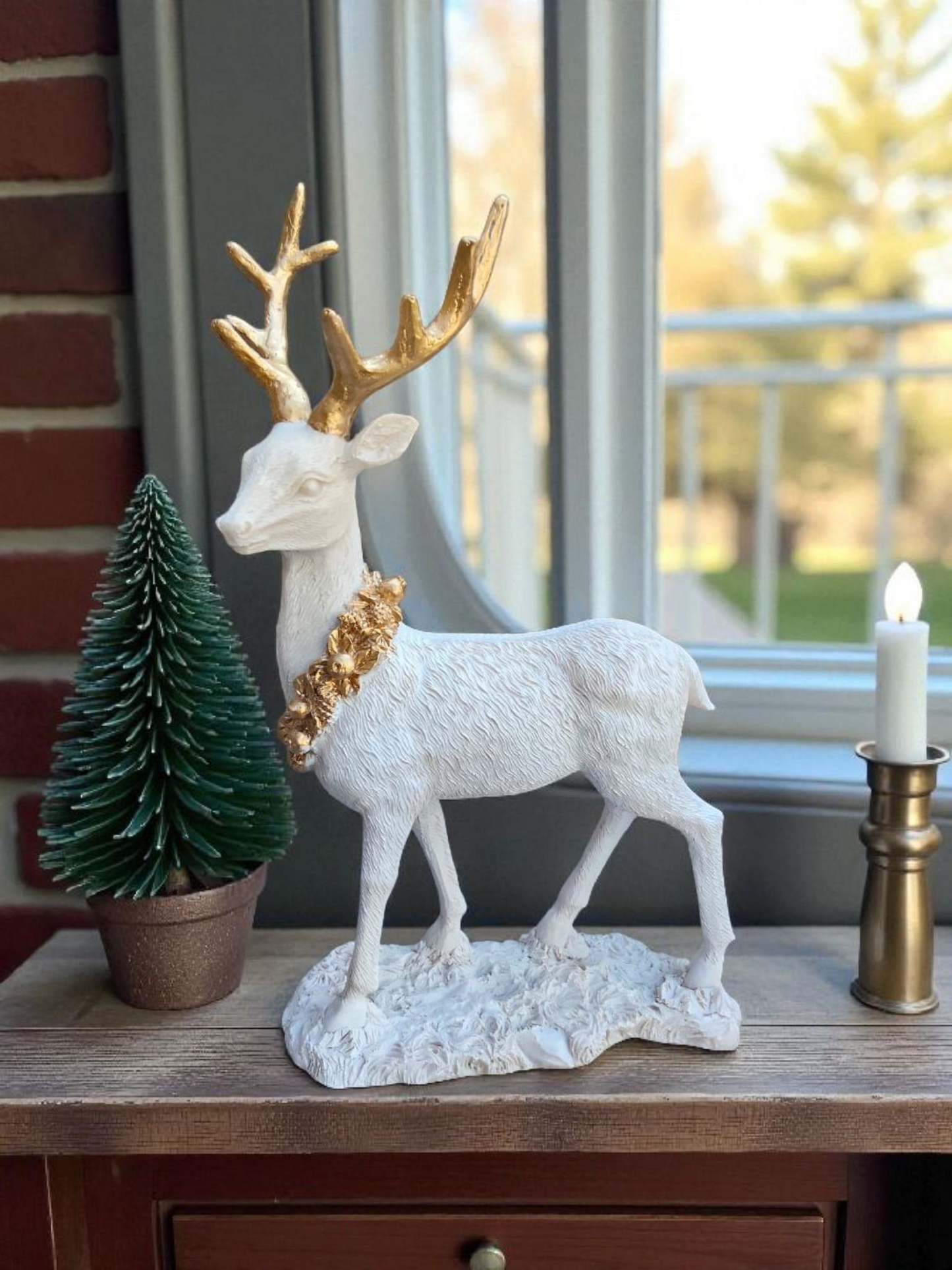 Ciervo decorativo Navideño para Mesa Camino de Mesa Centro Elegante Moderno