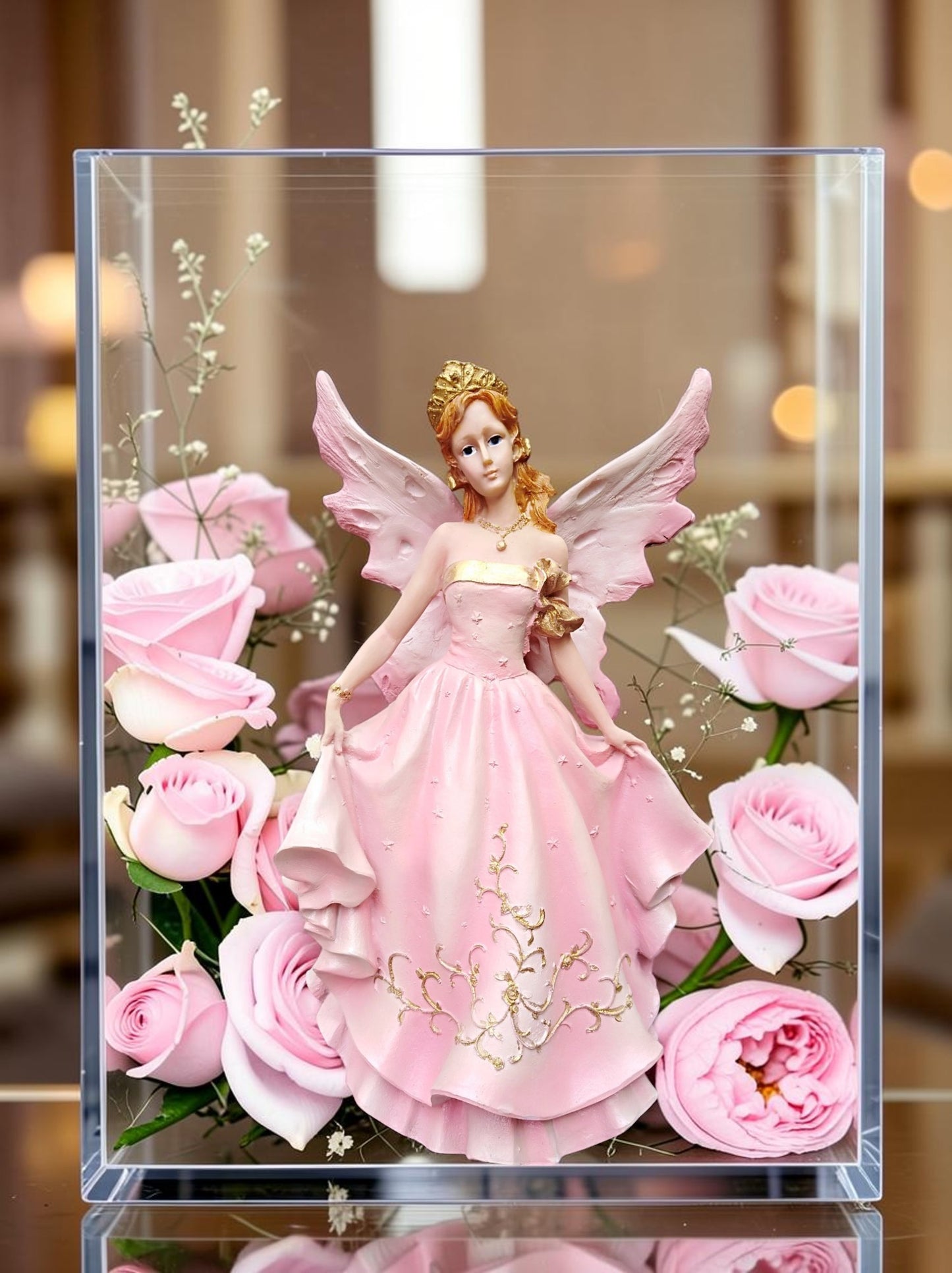 Escultura Decorativa de Quinceañera en Resina Fina