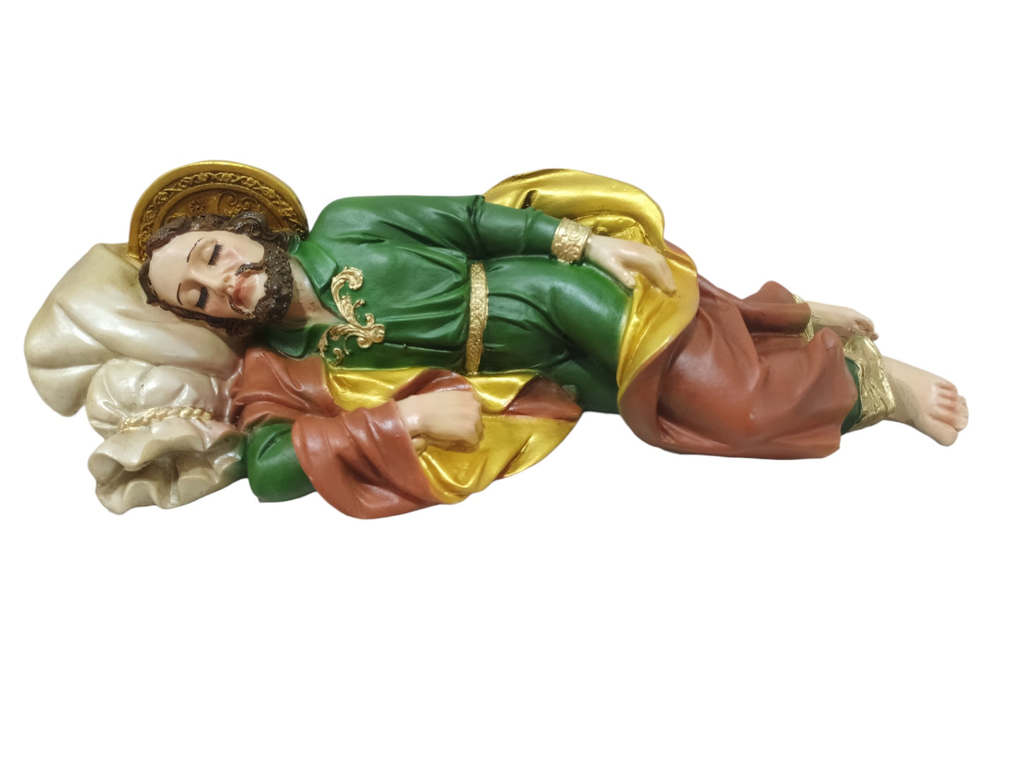 San José Dormido Figura Decorativa de Resina – Imagen Religiosa de Protección y Fe 30 cm