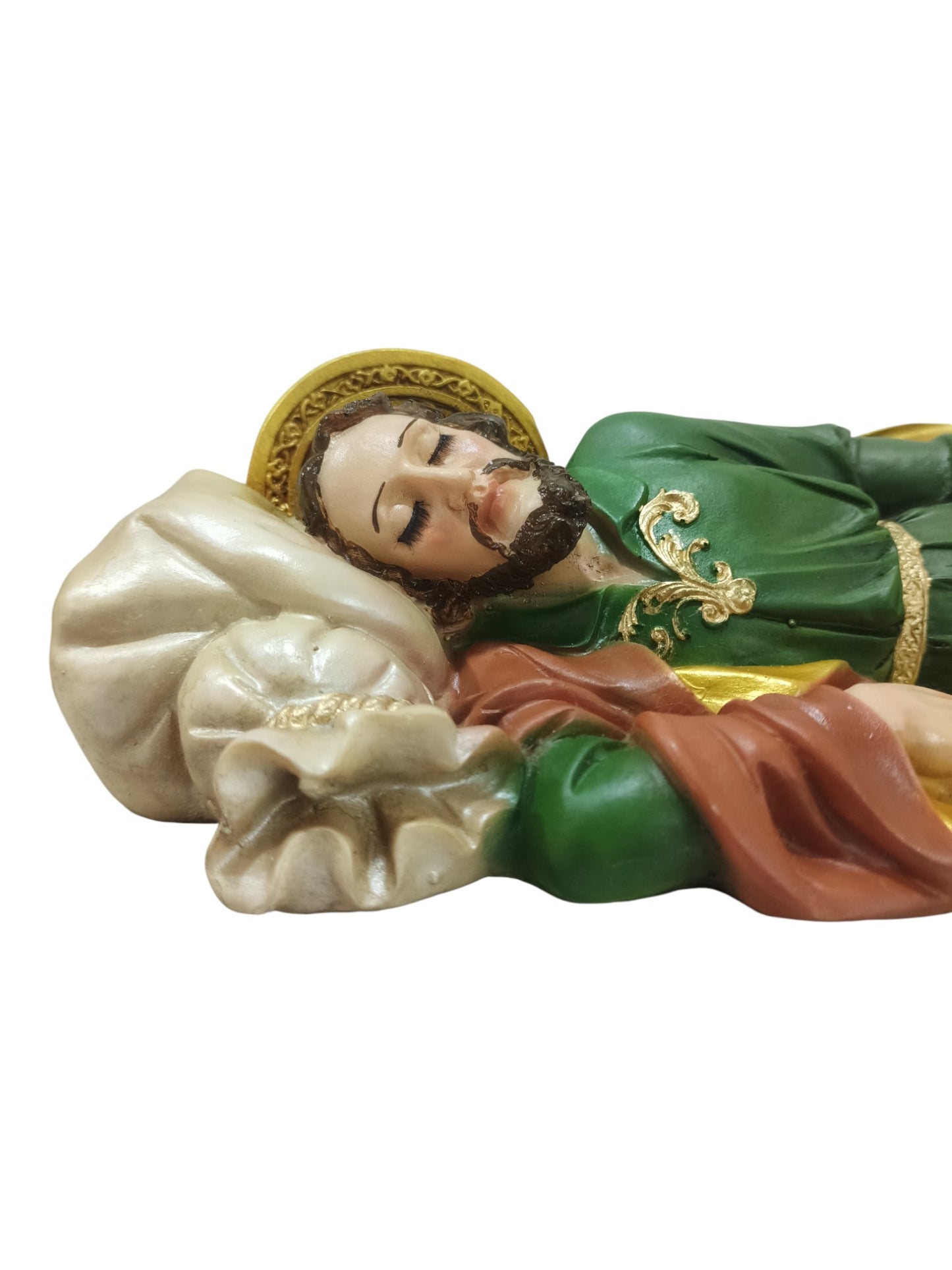 San José Dormido Figura Decorativa de Resina – Imagen Religiosa de Protección y Fe 30 cm