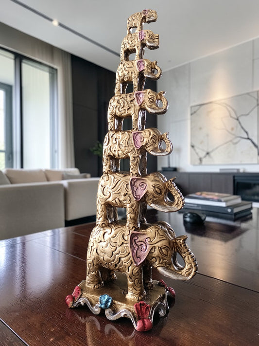 Torre de Elefantes de la Abundancia – Prosperidad, Fuerza y Buena Fortuna