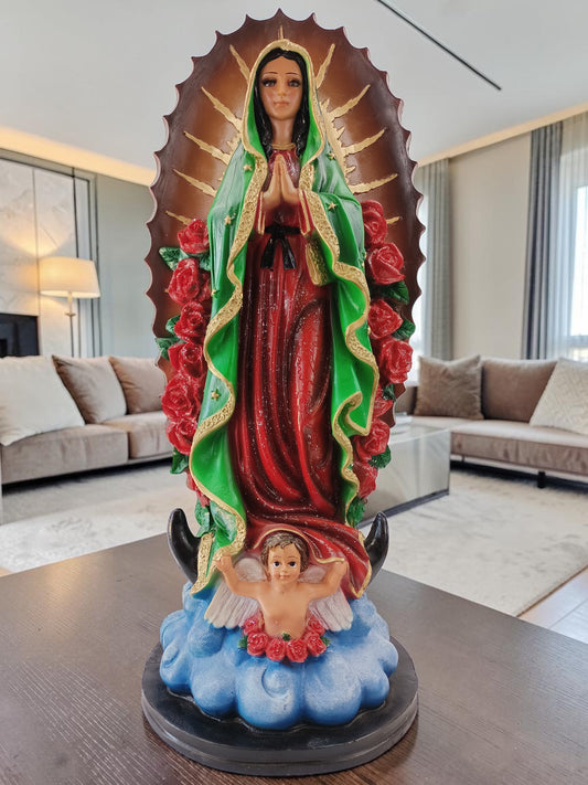 Virgen de Guadalupe 50 cm – Fe, Protección y Belleza en Cada Detalle