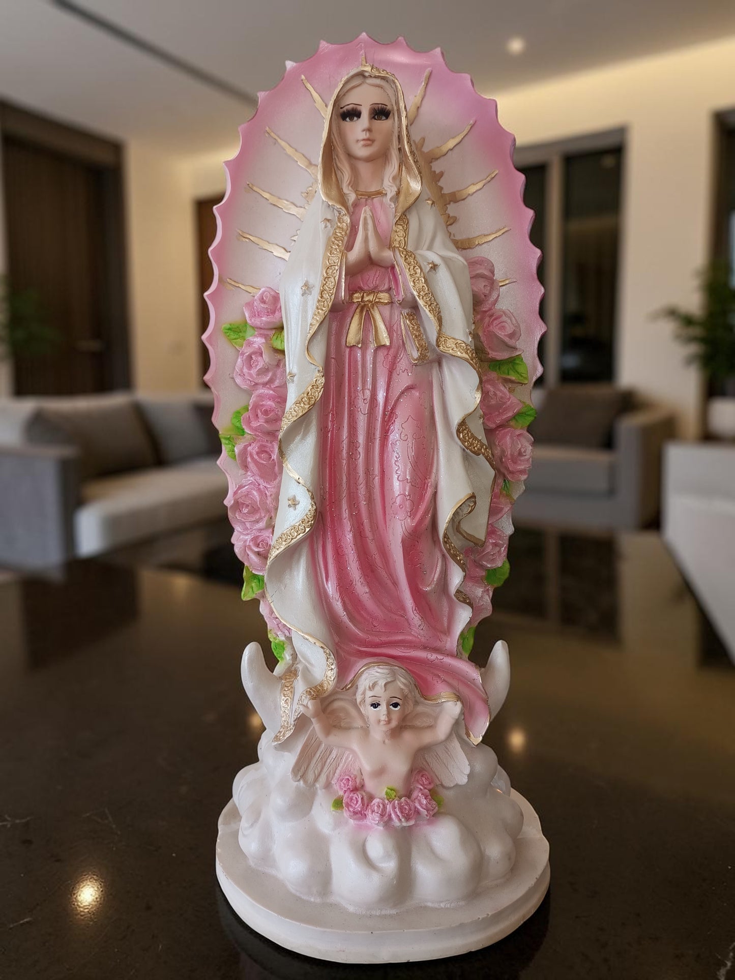 Virgen de Guadalupe 50 cm – Fe, Protección y Belleza en Cada Detalle