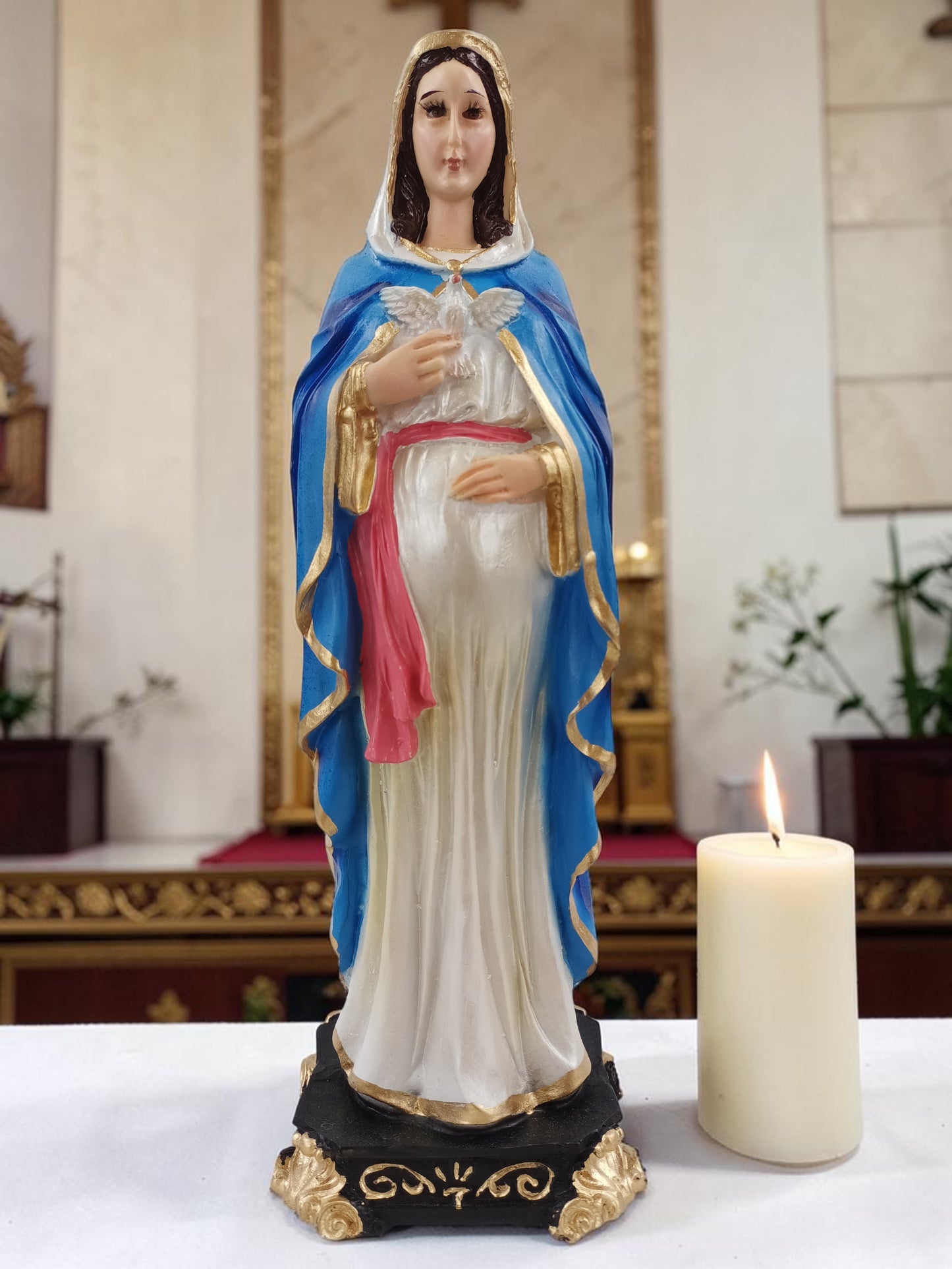 Virgen de la Dulce Espera – Amor, Protección y Bendición de Vida (30 cm)