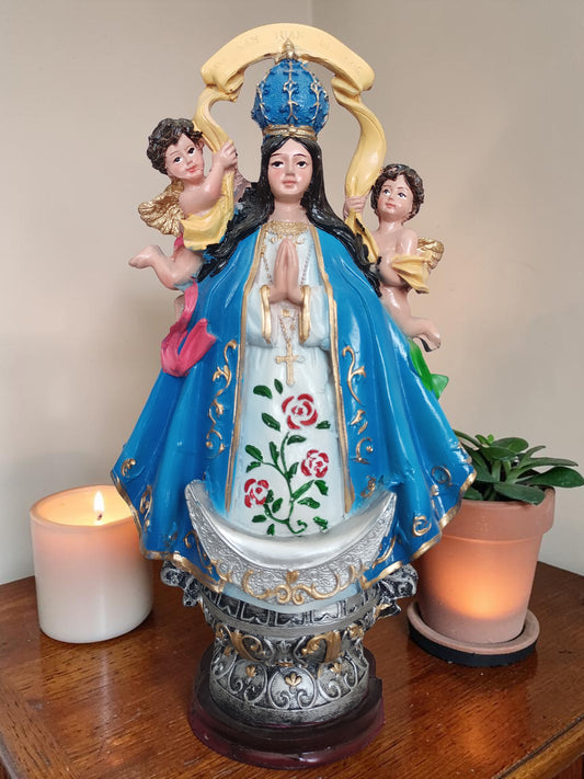 Virgen de San Juan de los Lagos – Fe, Milagros y Protección Divina (32 cm)