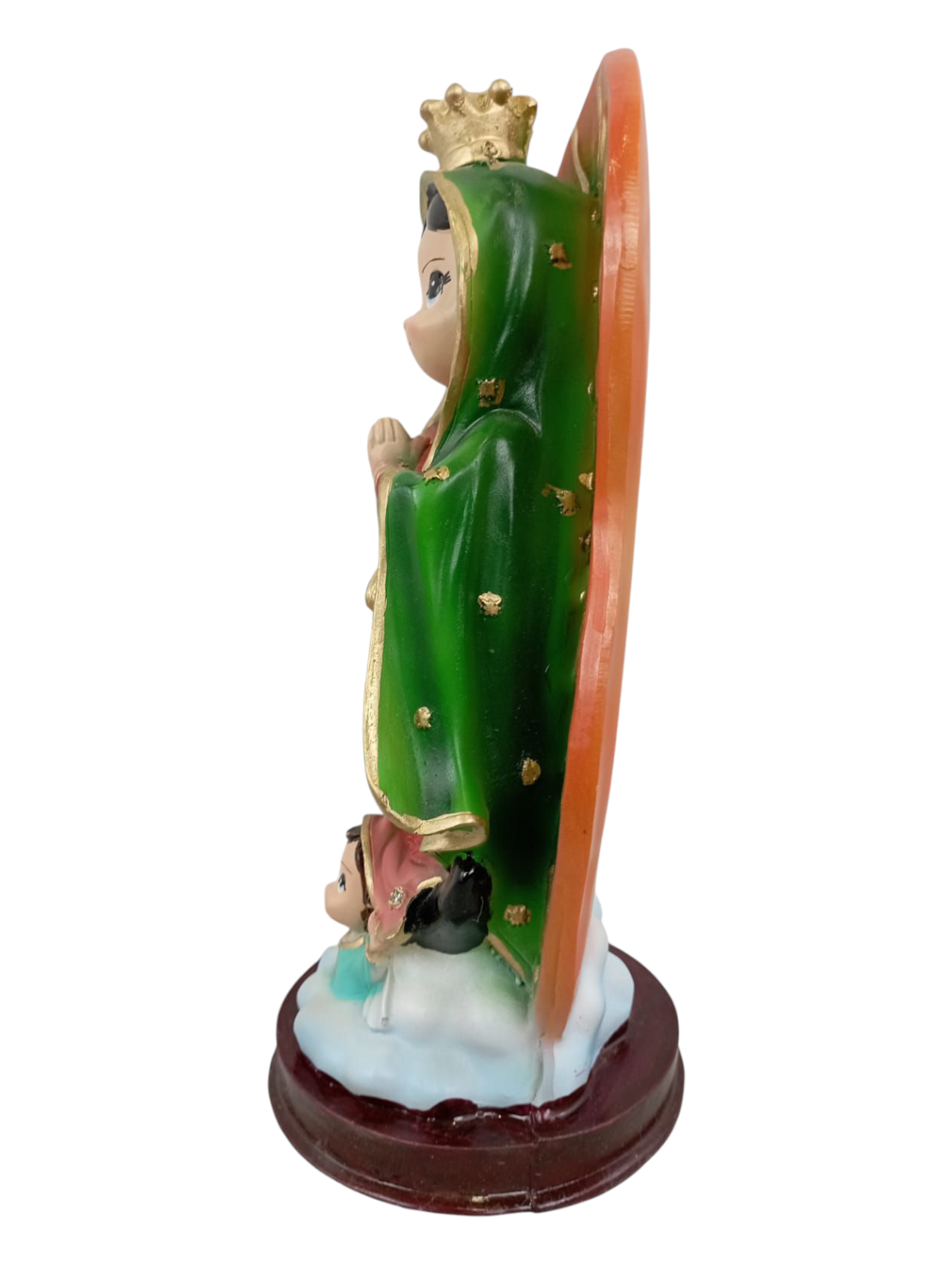 Virgen de Guadalupe Infantil | Figura Decorativa Religiosa en Resina