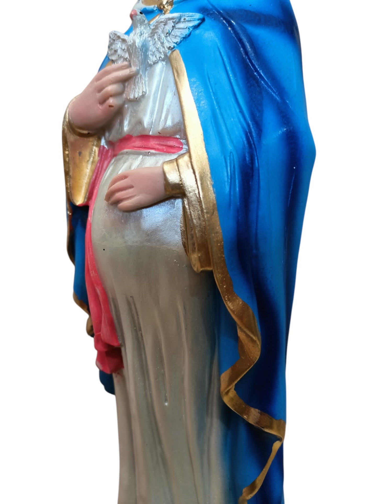 Virgen de la Dulce Espera 30 cm Escultura Apoyo a embarazo.