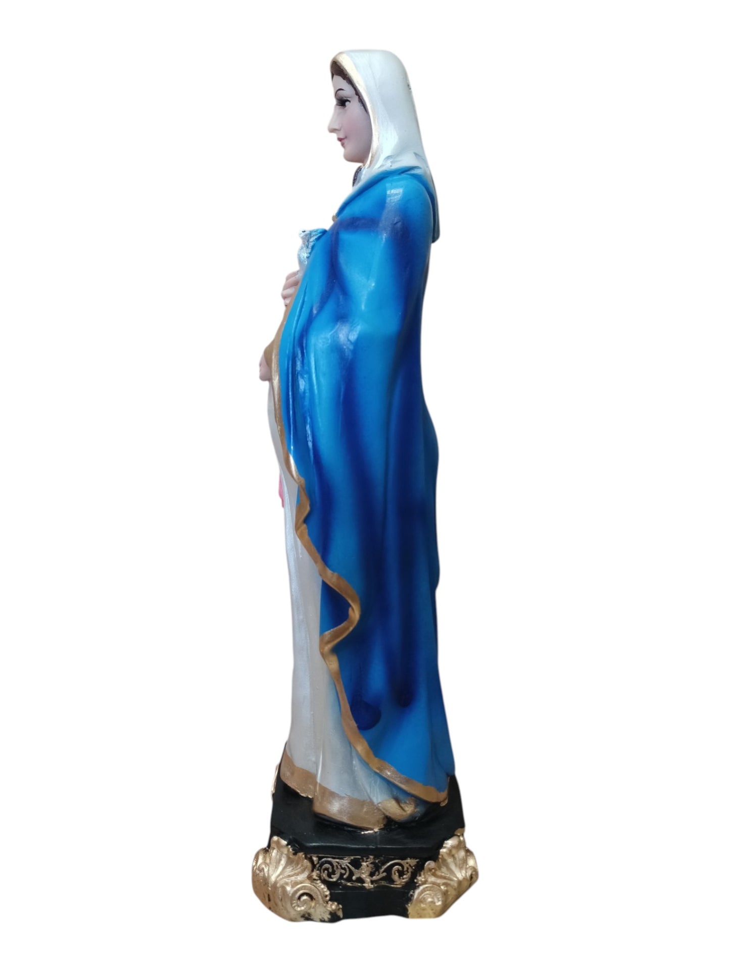 Virgen de la Dulce Espera 30 cm Escultura Apoyo a embarazo.