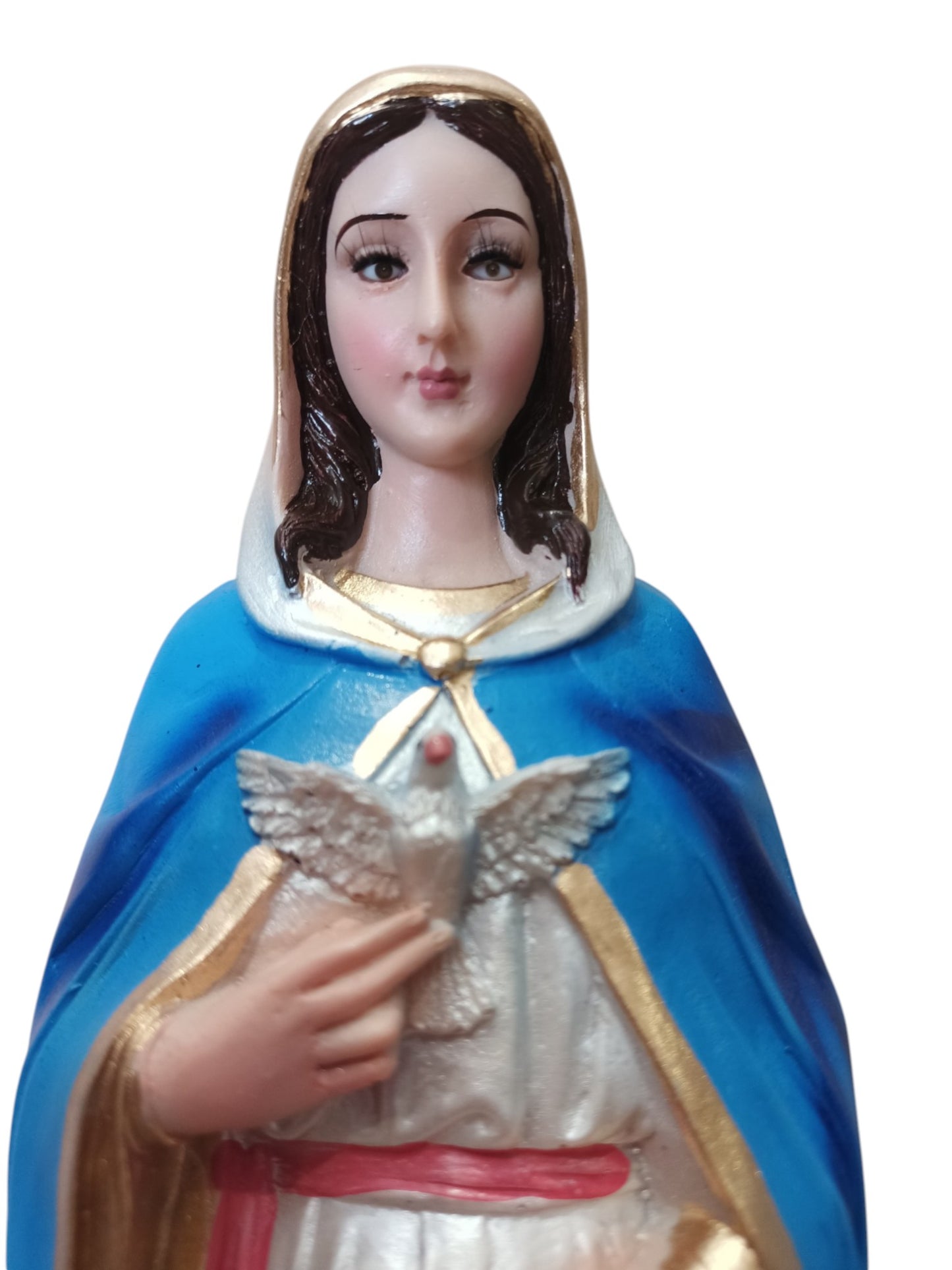 Virgen de la Dulce Espera 30 cm Escultura Apoyo a embarazo.