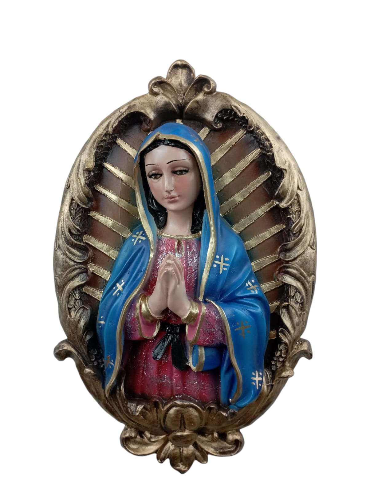 Cuadro de la Virgen de Medjugorje para Pared | Imagen Religiosa en Relieve para Altar y Hogar | Decoración Católica de Devoción Maria Medjujorge