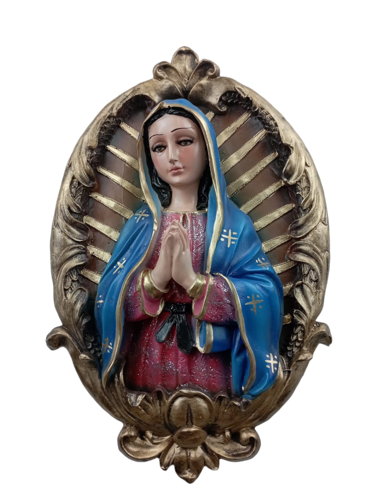 Cuadro de la Virgen de Medjugorje para Pared | Imagen Religiosa en Relieve para Altar y Hogar | Decoración Católica de Devoción Maria Medjujorge