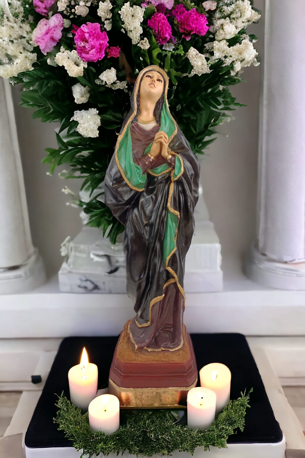 Escultura Virgen De Los Dolores Dolorosa Del Silencio 65 Cm